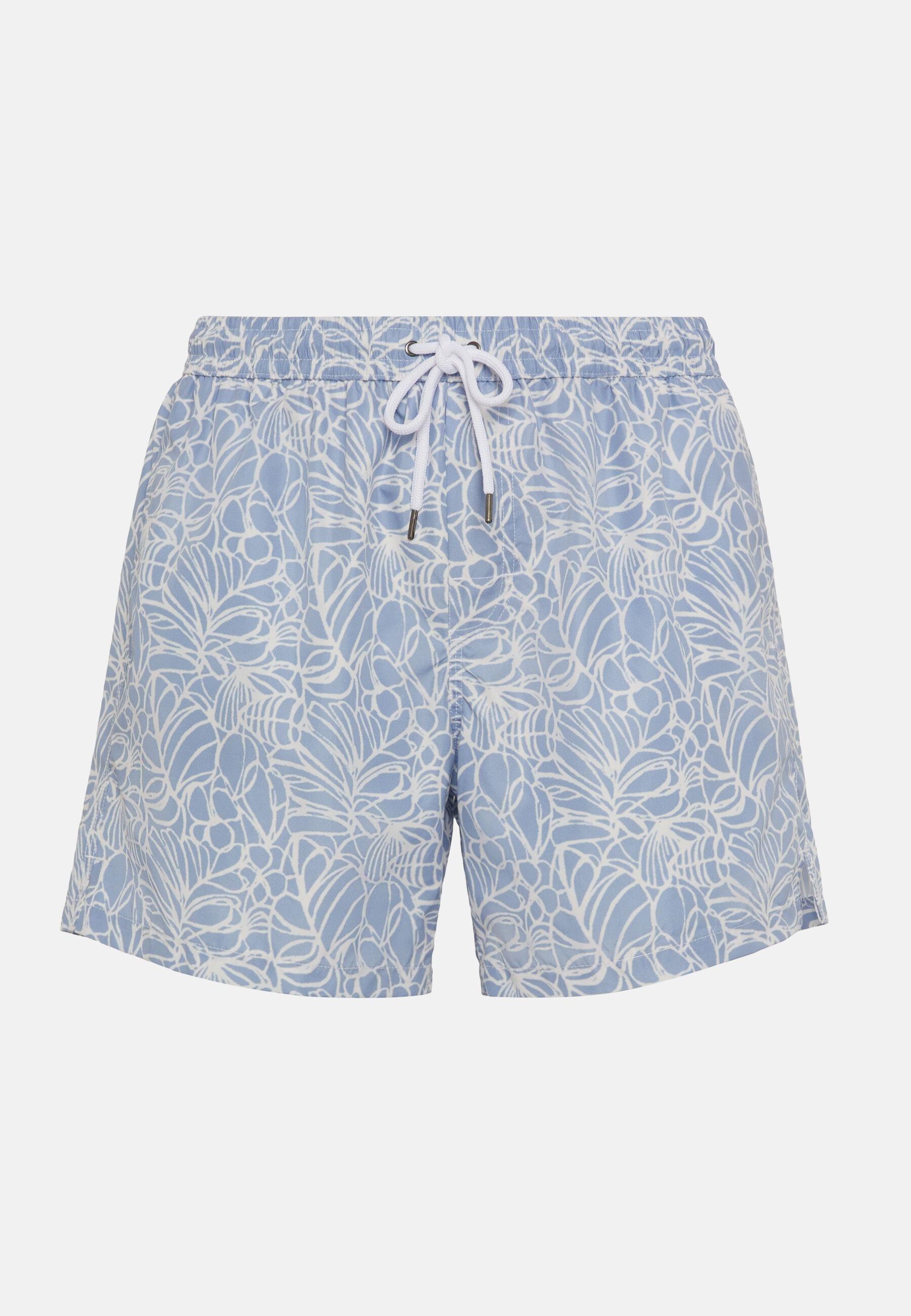 Floral Print Swimsuit Blue, Light Blue, large image number 3