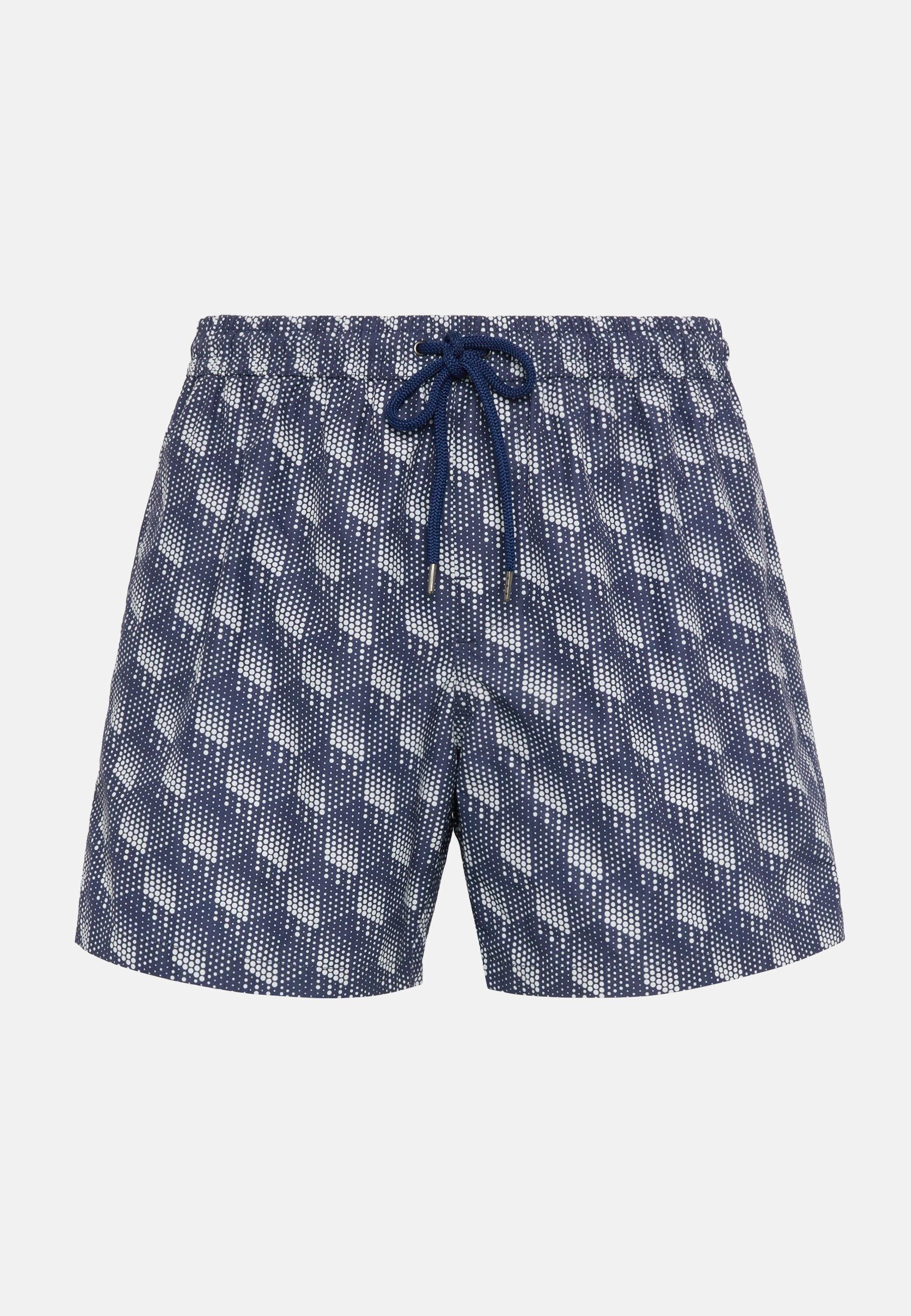 Polka Dot Print Swimsuit Navy, Navy blue, large image number 3