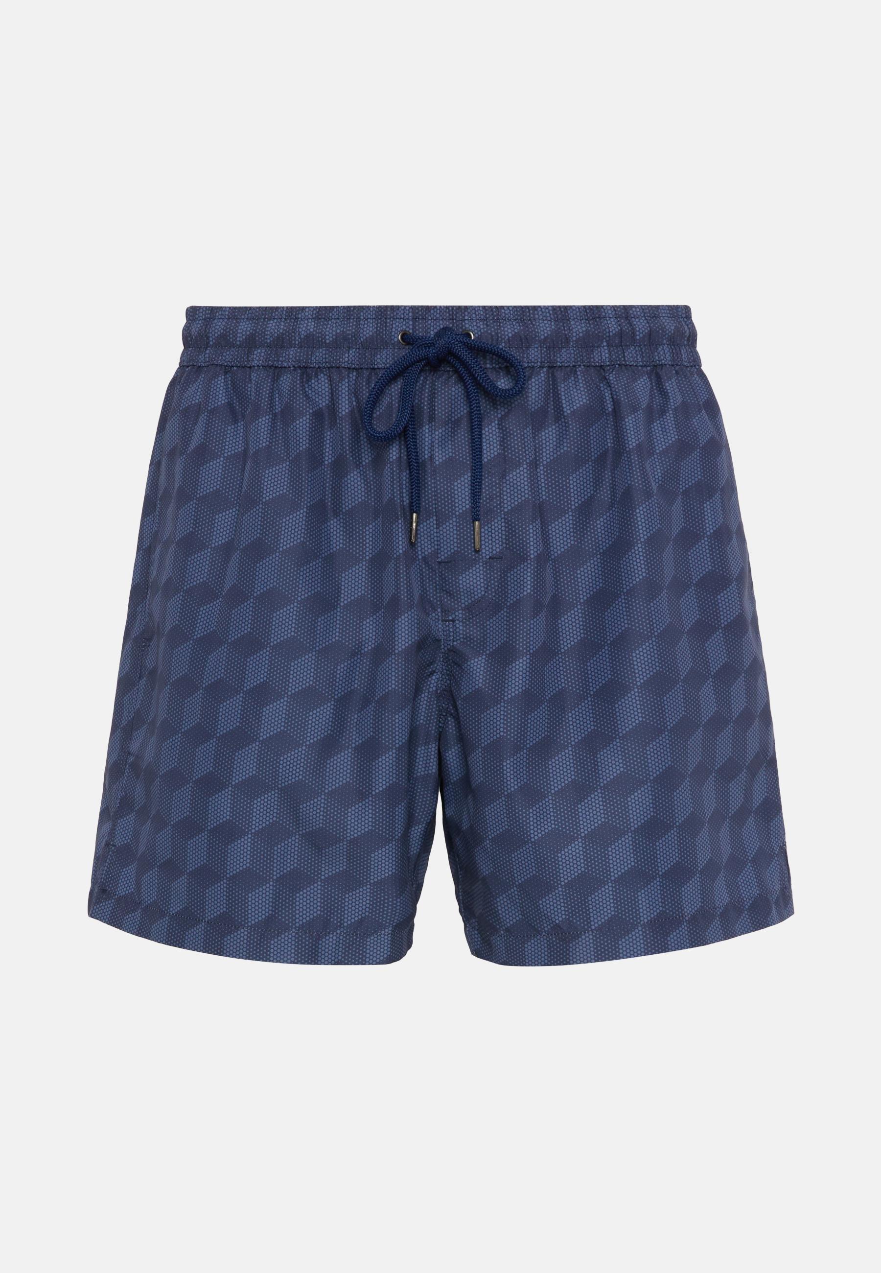 Three-Dimensional Pattern Print Swimsuit Blue, , large image number 2
