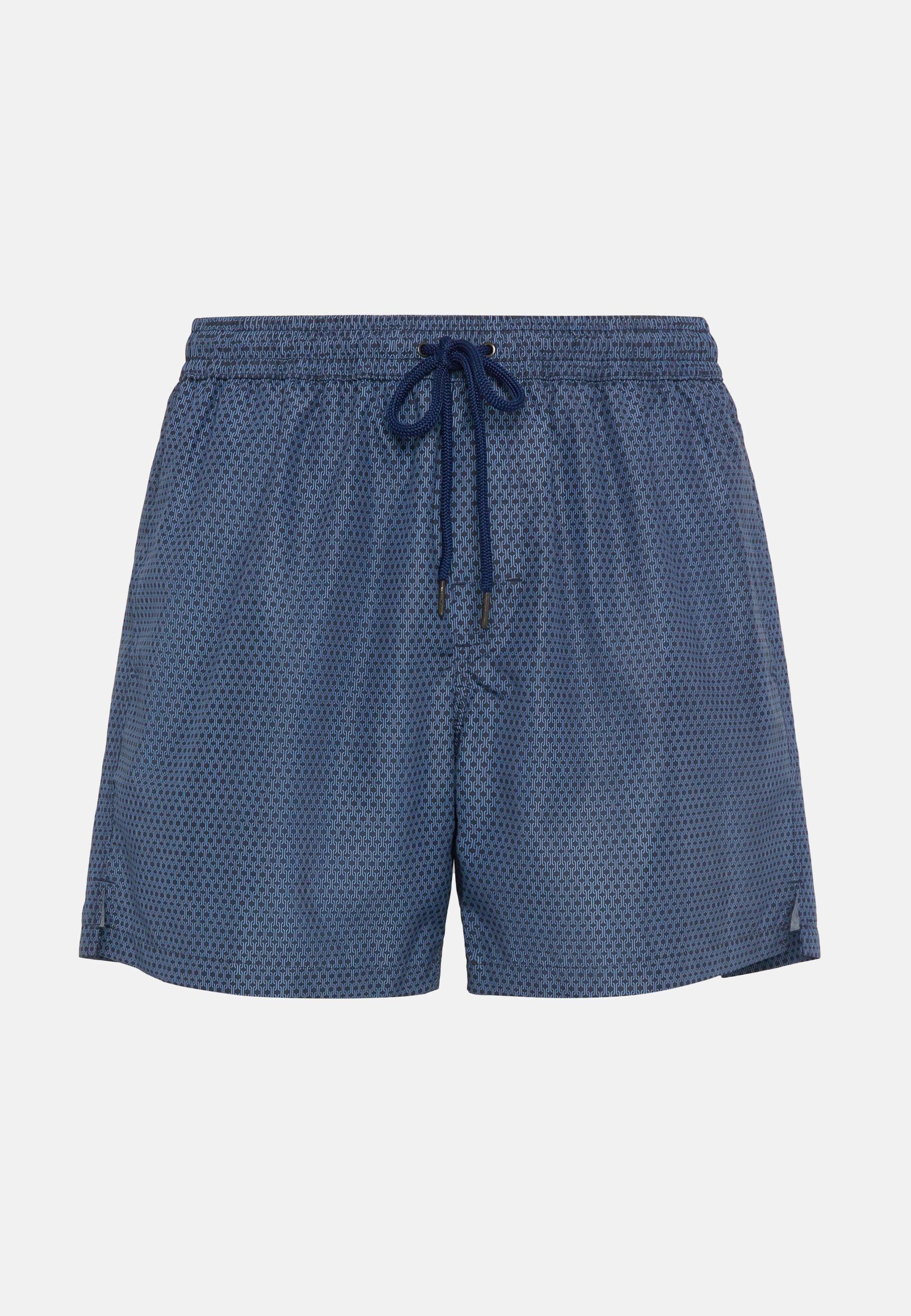 Patterned Print Swimsuit Navy, 3901_NAVY, large image number 3