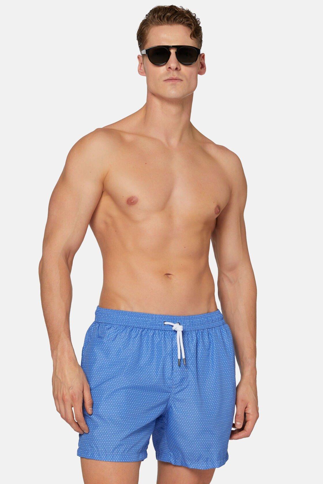 Patterned Print Swimsuit Blue, , large image number 0