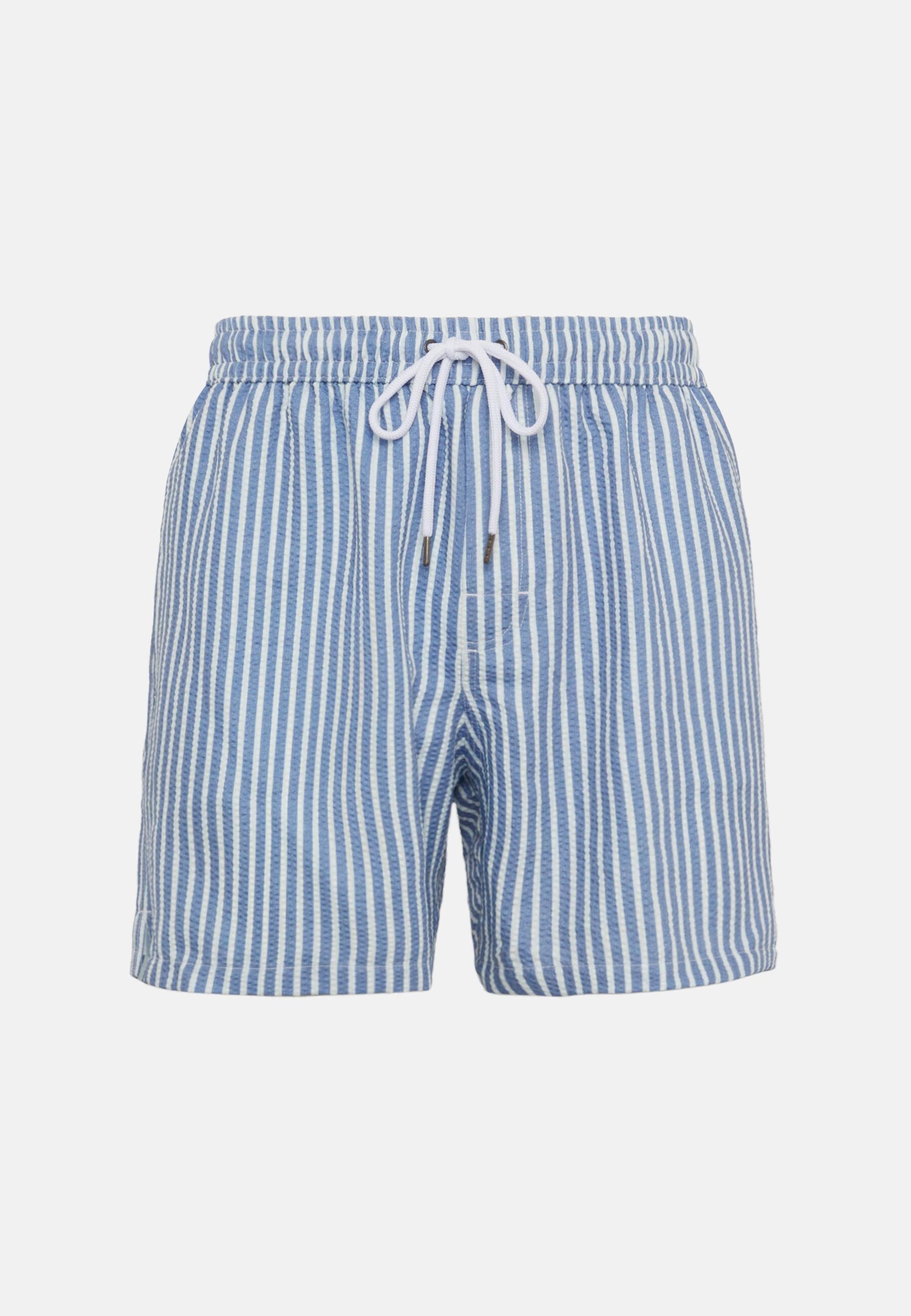 Stripe Print Swimsuit Blue, 3901_LTBL, large image number 3