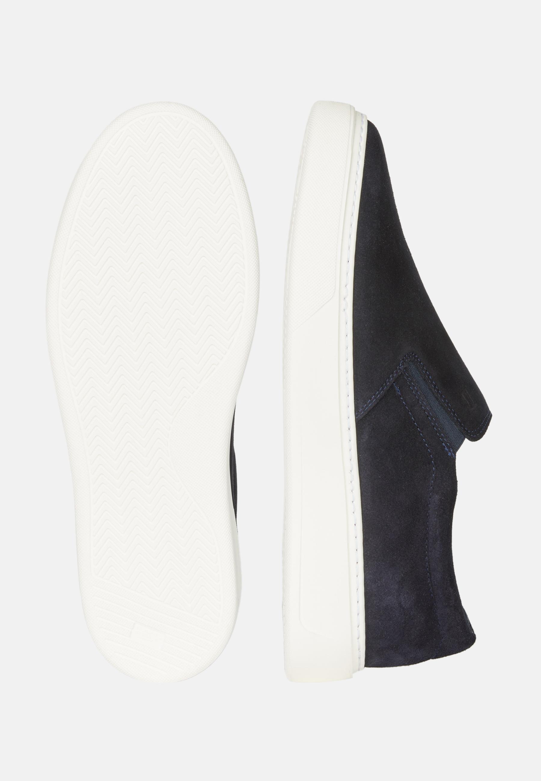Suede Leather Slip-Ons Navy, , large image number 2