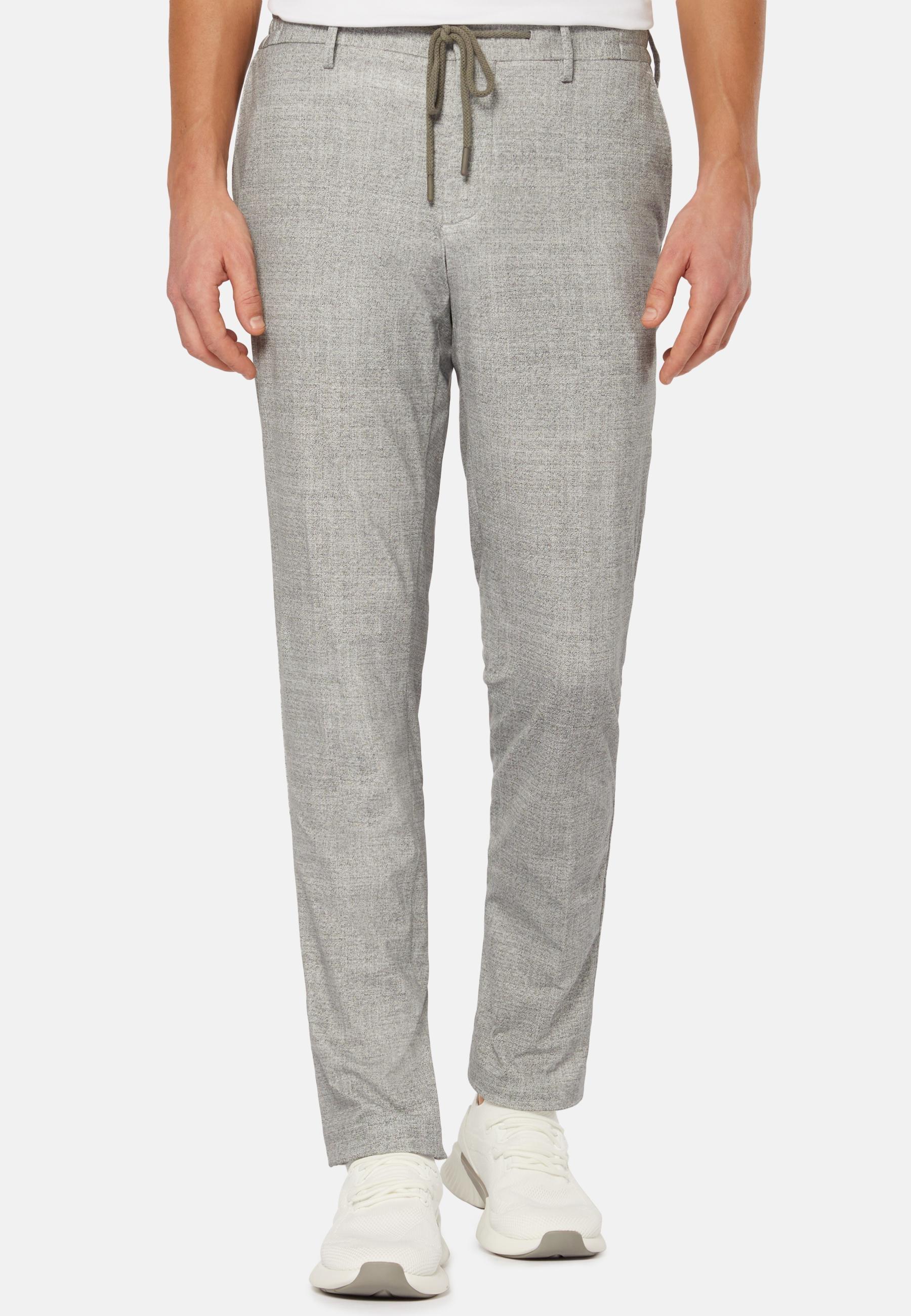 B-Tech Stretch Nylon Trousers Grey, Light grey, medium