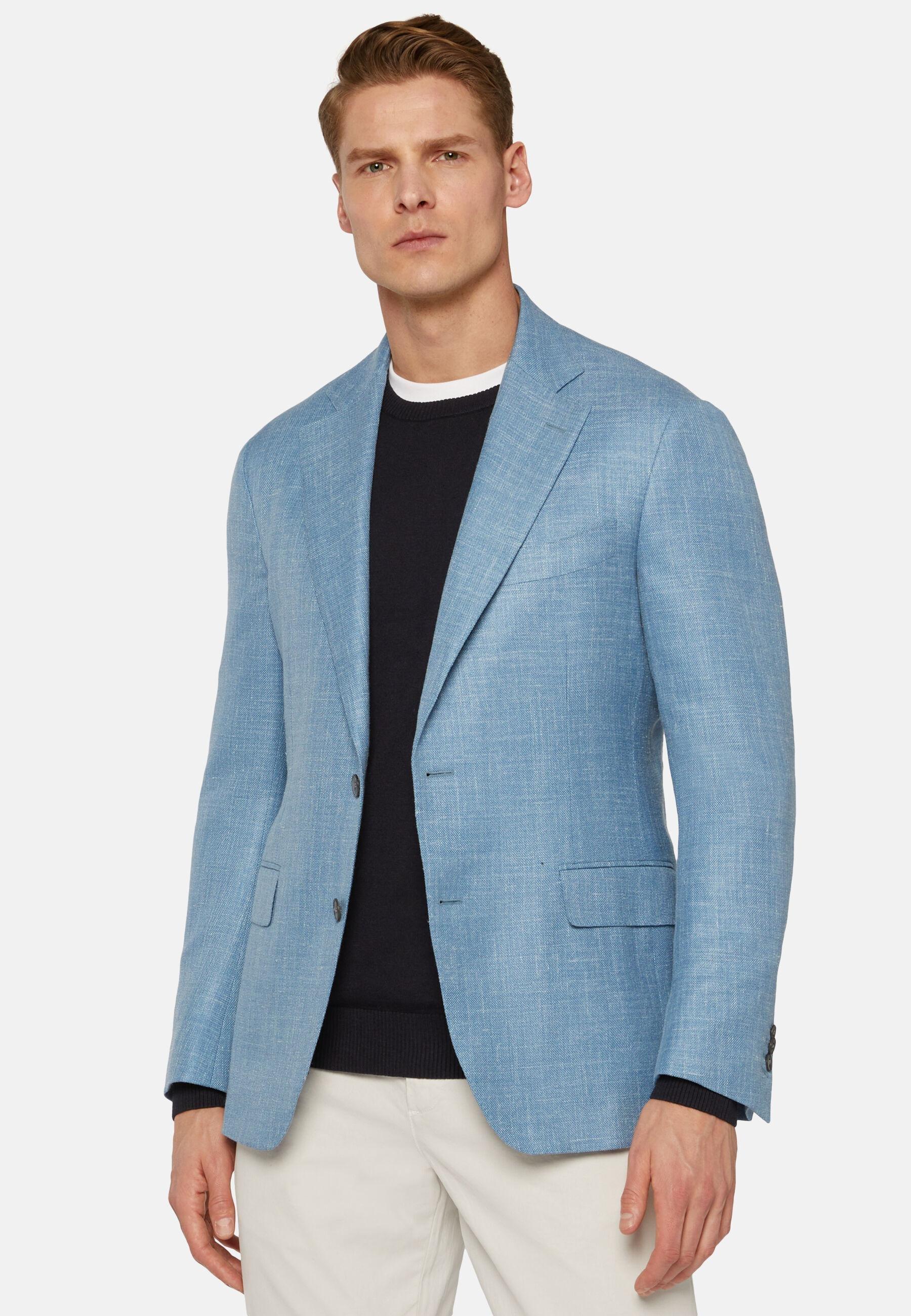 Wool Jacket Blue, Light Blue, large image number 0