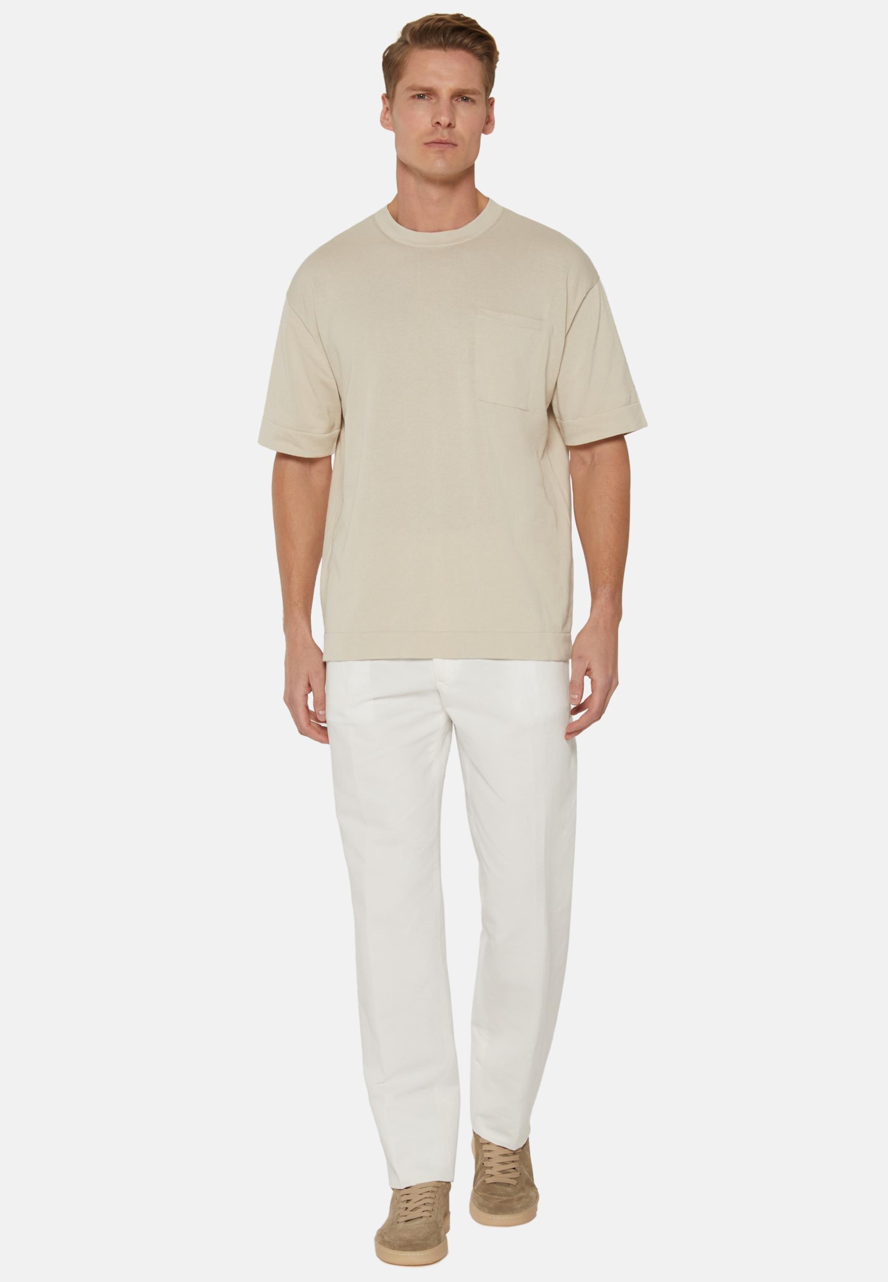 Cotton Linen Trousers White, , large image number 1