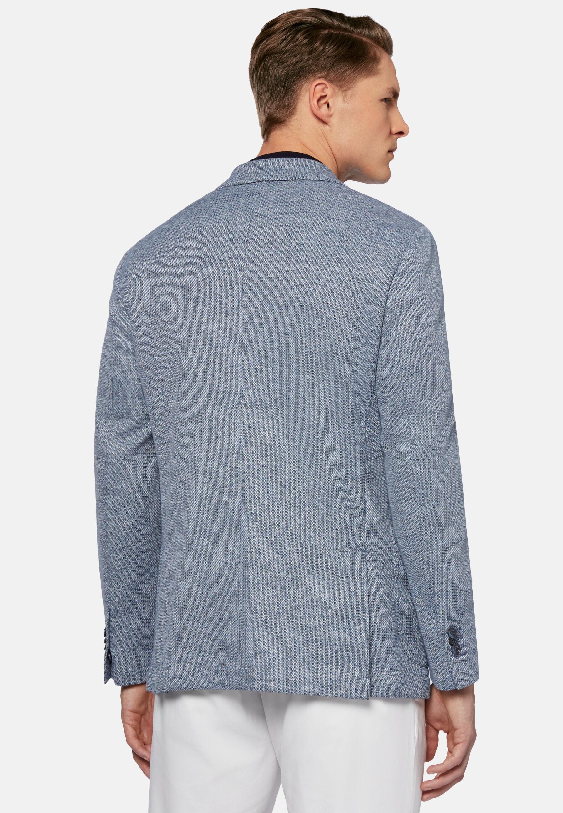 Melange Jersey Jacket Blue, Light Blue, large image number 1
