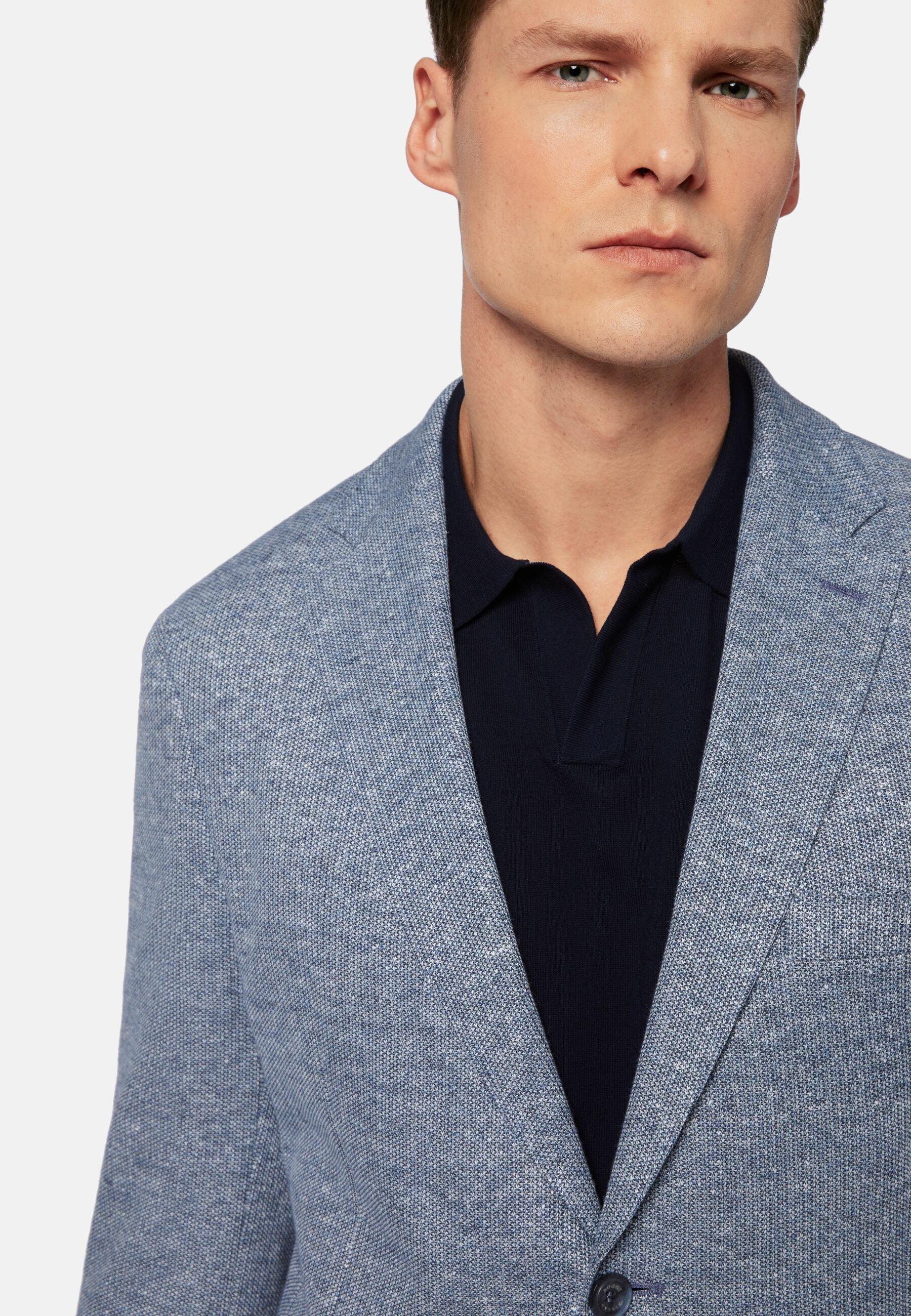 Melange Jersey Jacket Blue, Light Blue, large image number 2