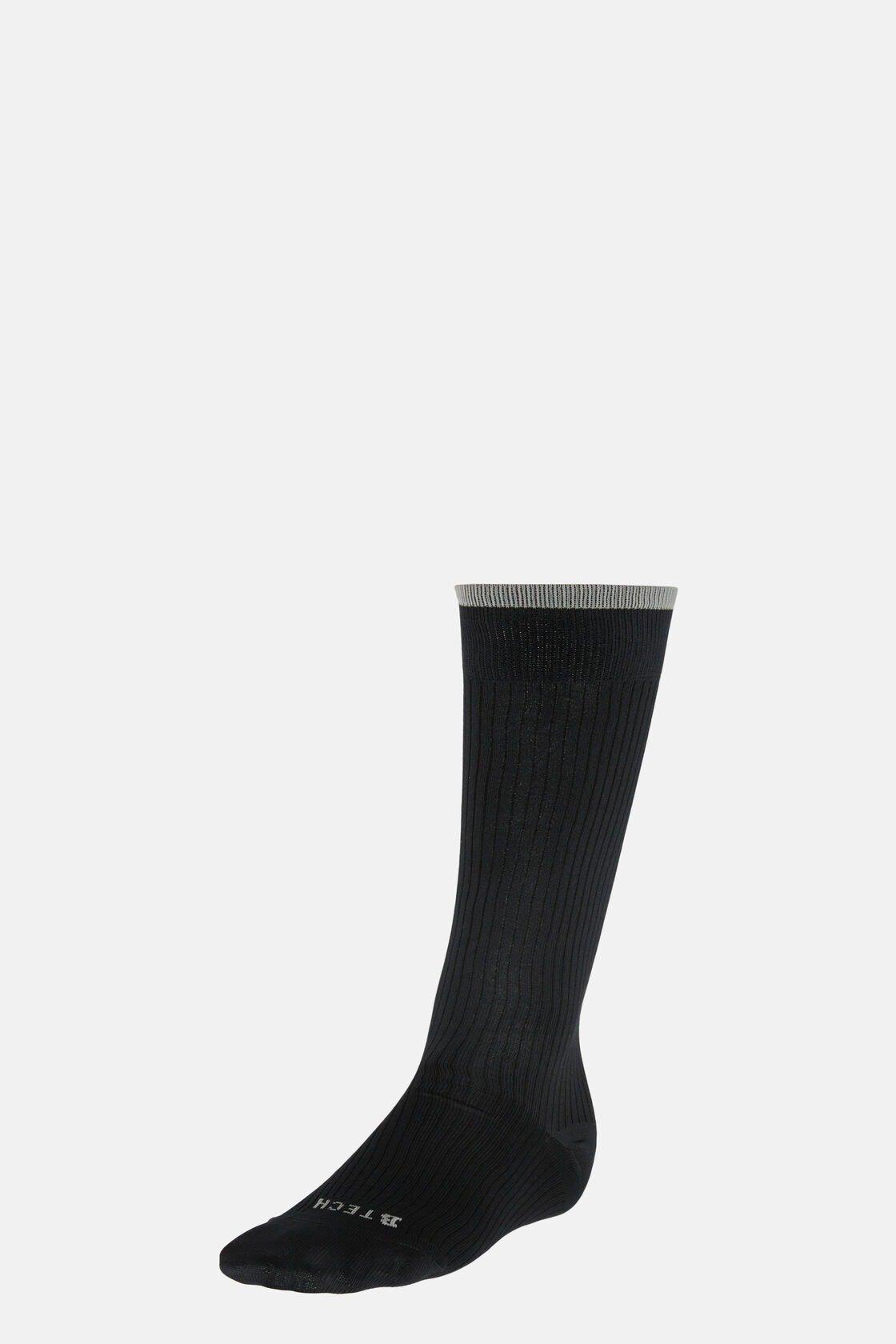Ribbed Pattern Socks Grey, Dark Grey, large image number 0