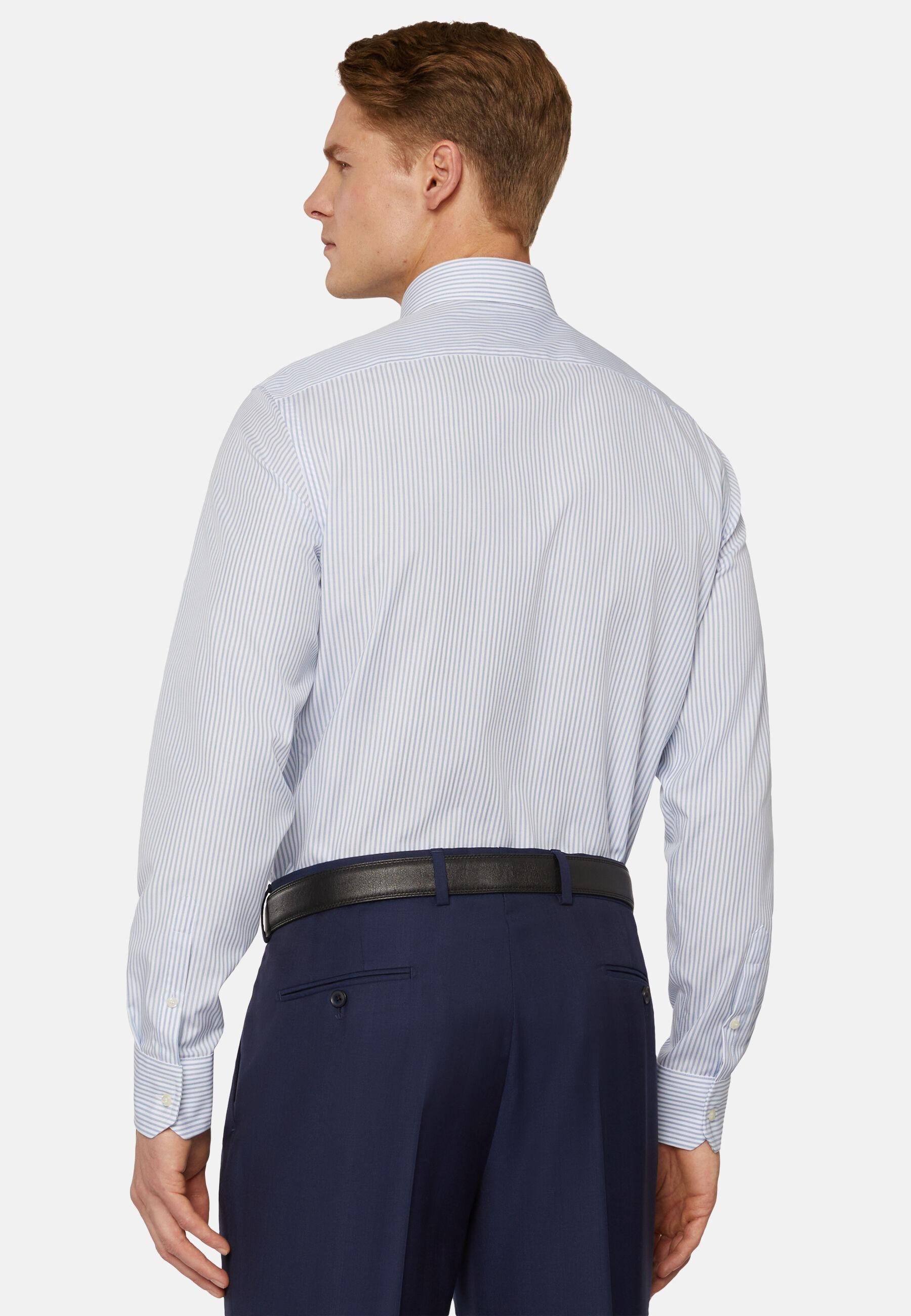 Slim Cotton Shirt Blue, Light Blue, medium