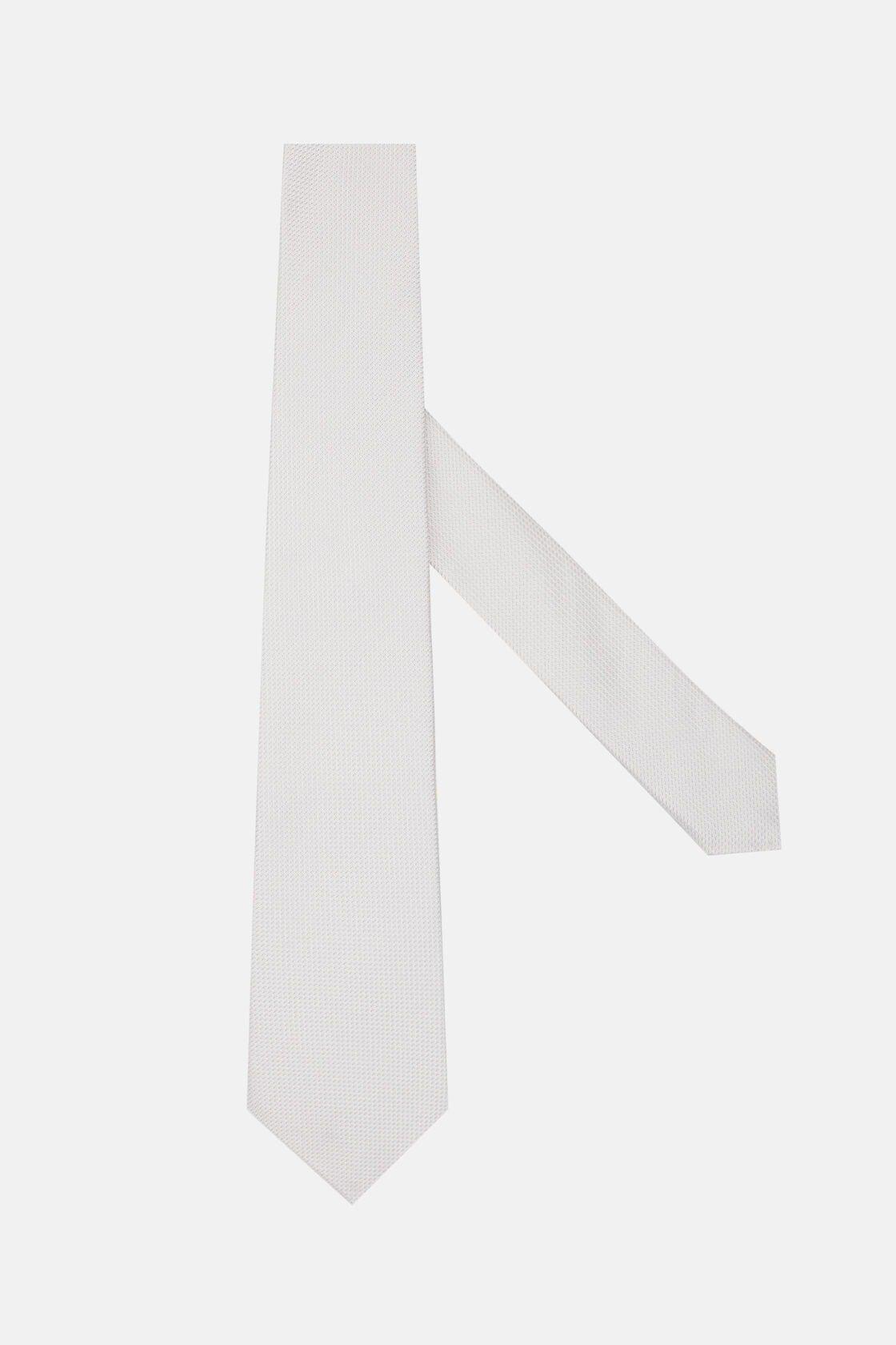Silver Silk Ceremonial Tie, Silver, large image number 0