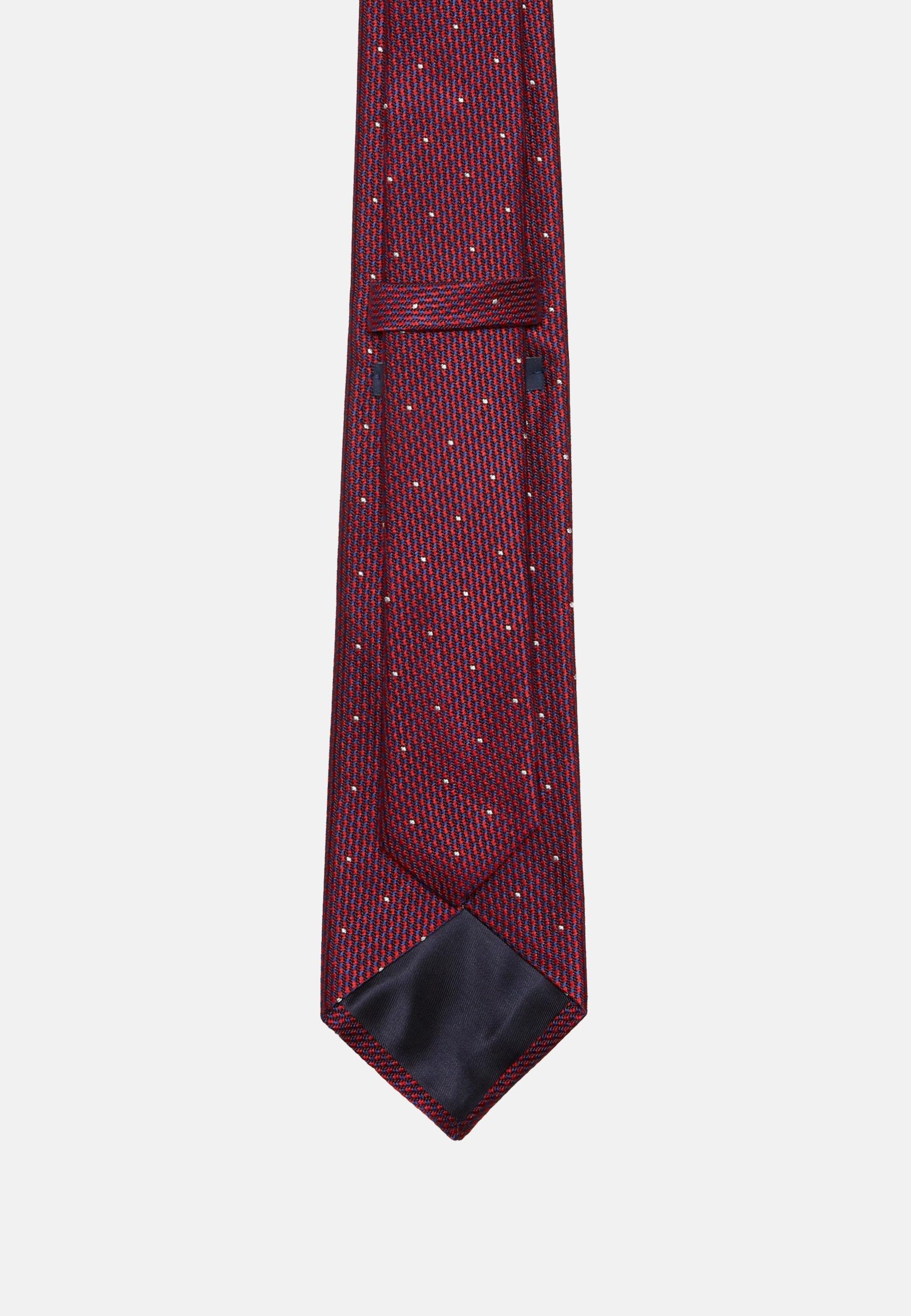 Boggi Milano - Burgundy Houndstooth Pattern Silk Blend Tie