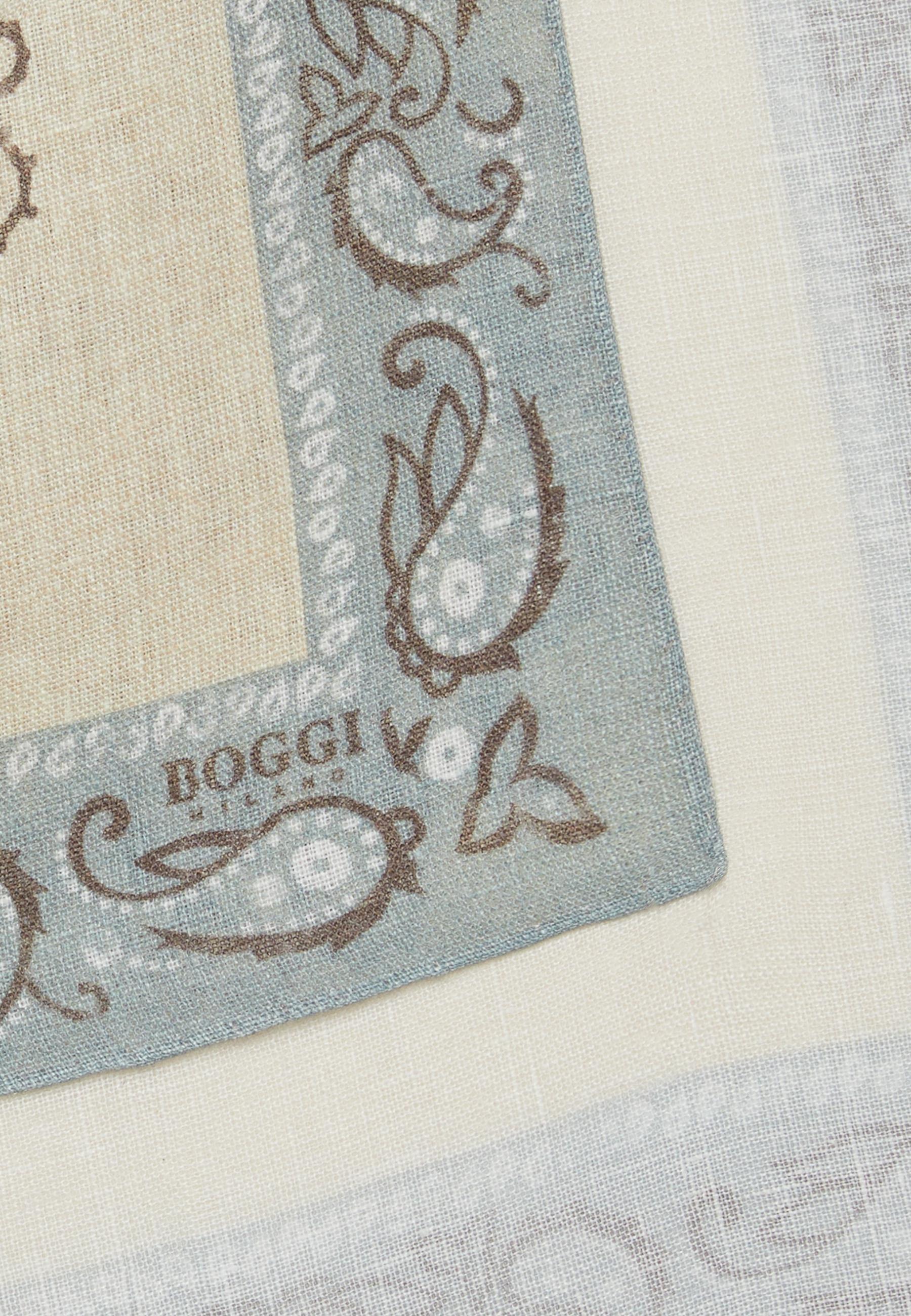 Macro Patterned Linen Pocket Square Green, Green, large image number 2