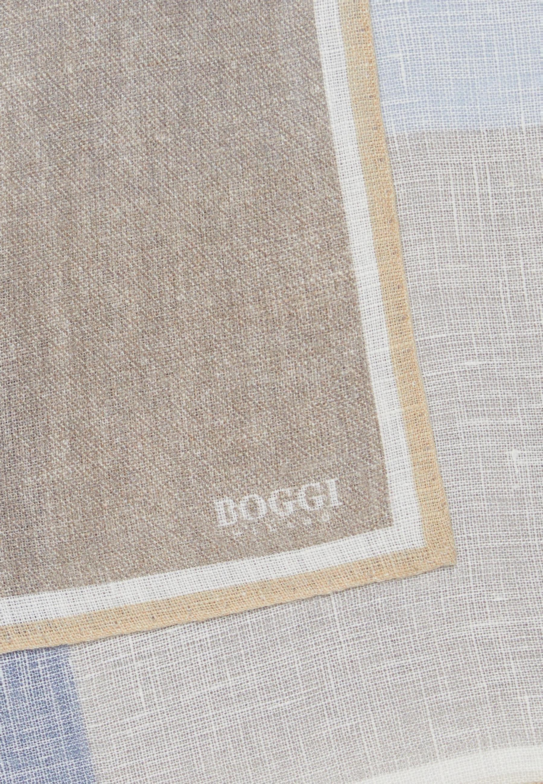 Colour Block Linen Pocket Square Multicolour, Taupe, large image number 2