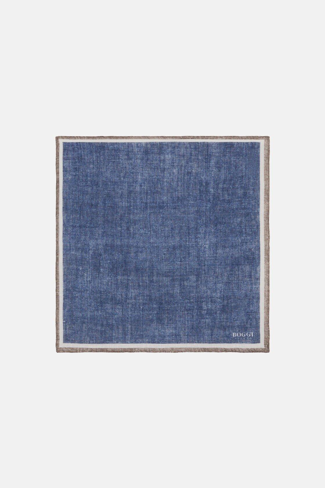 Boggi Milano - Blue Contrasting Edge Pocket Square