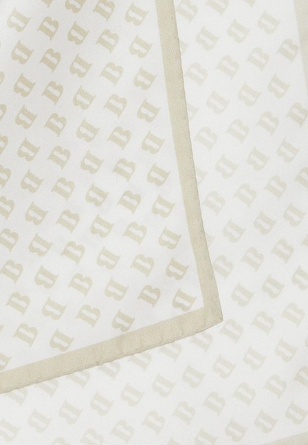 Boggi Milano - Cream All-Over Printed Silk Pocket Square