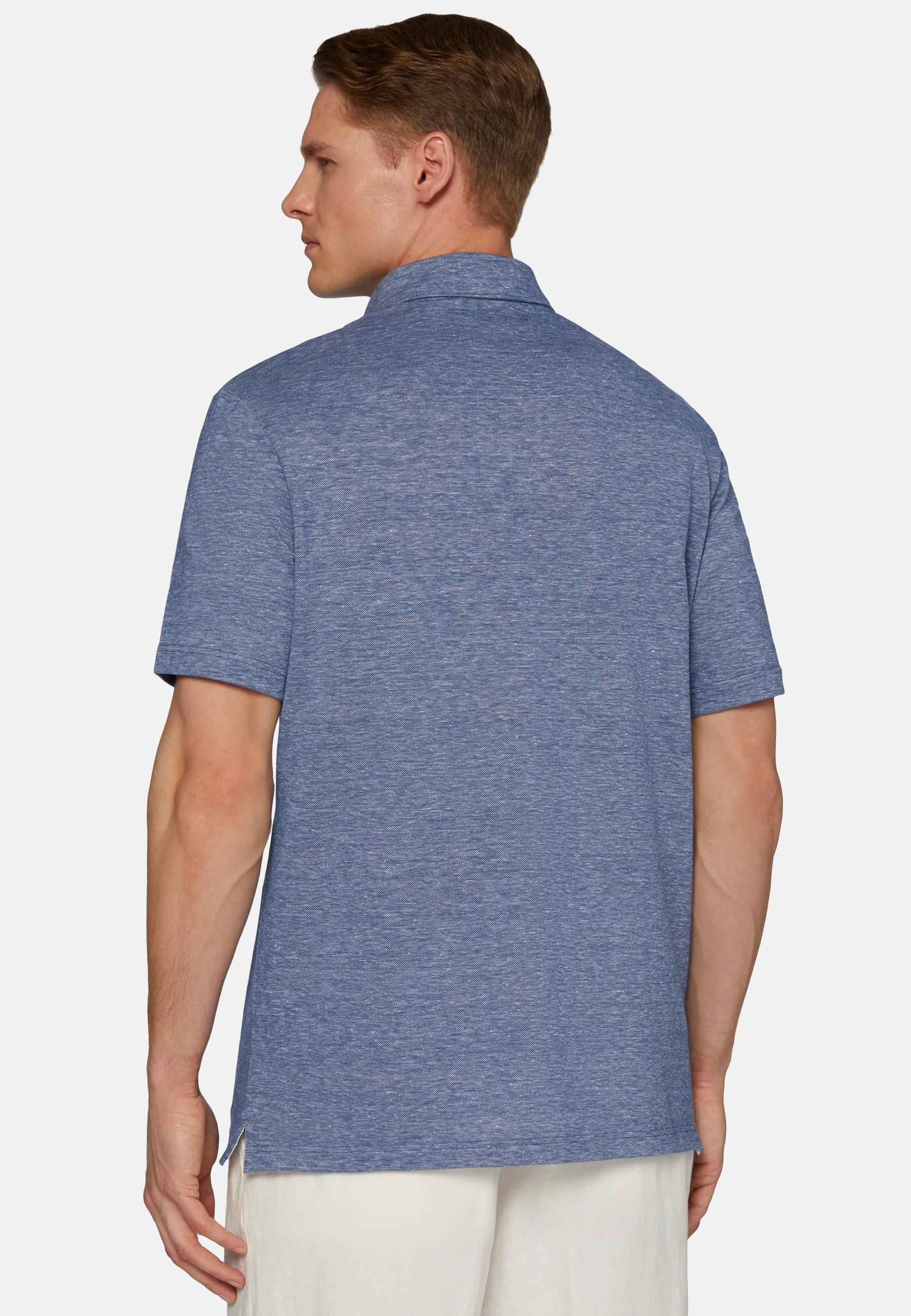 Pique Polo Shirt Blue, Blue, large image number 2