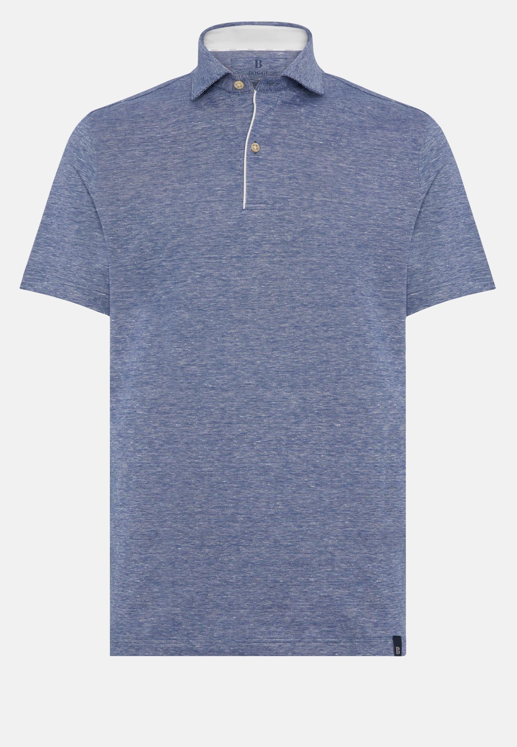 Pique Polo Shirt Blue, Blue, large image number 3