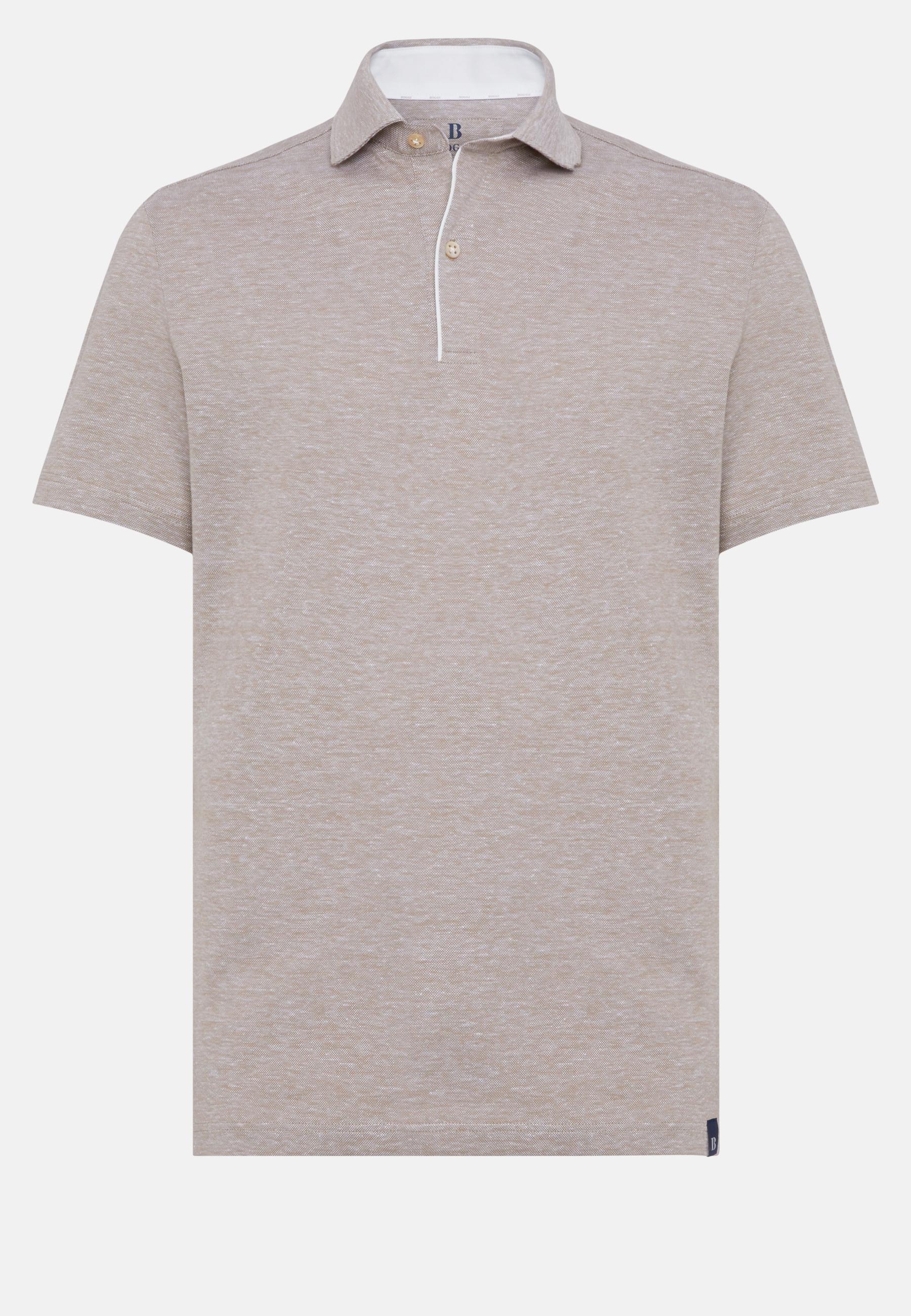 Pique Polo Shirt Beige, Beige, large image number 3