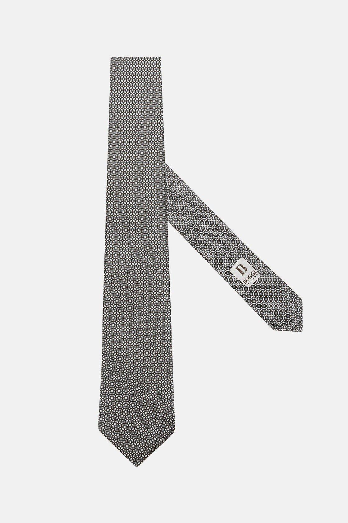 Blue Micro Patterned Silk Tie, 3901_LTBL, large image number 0