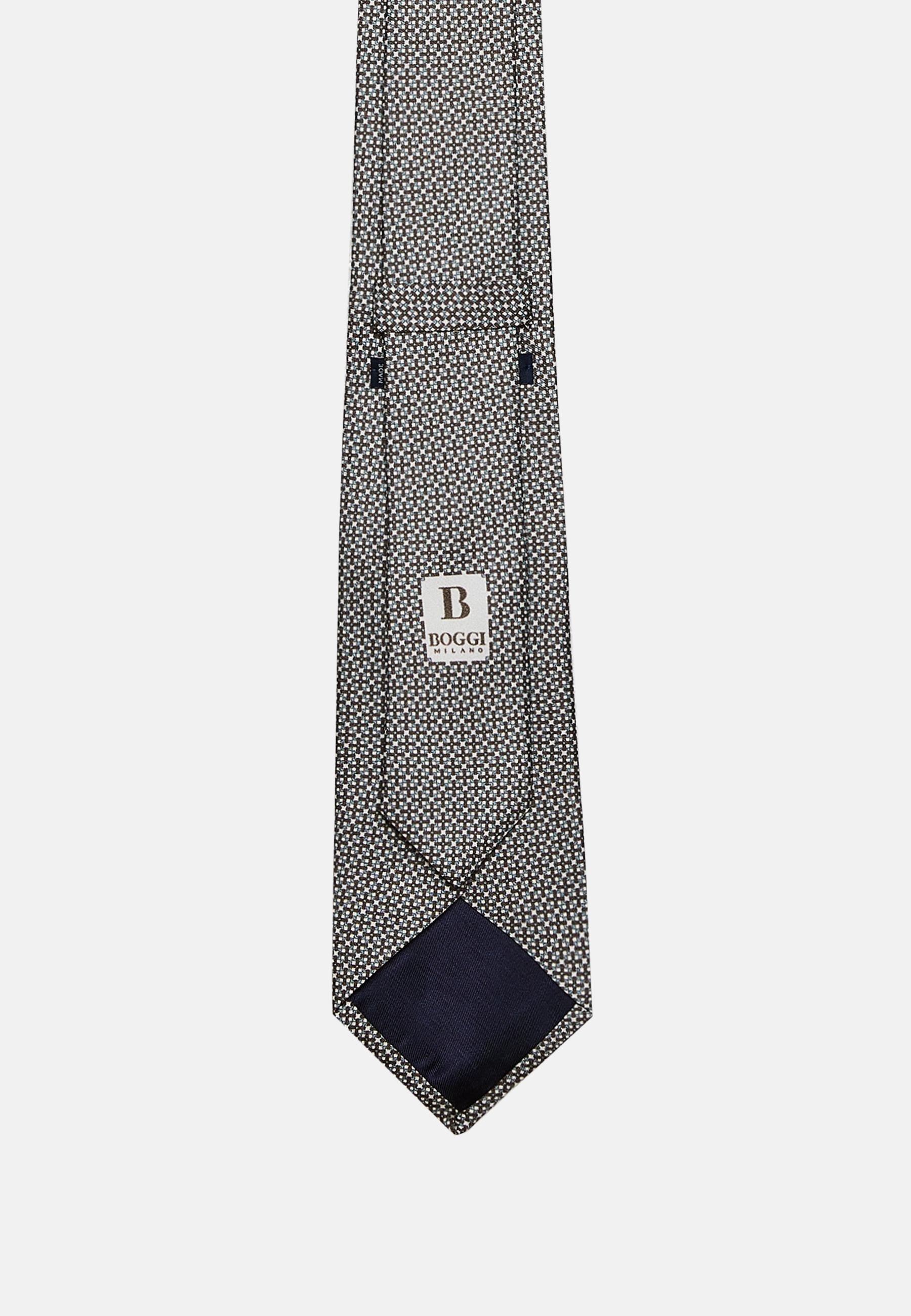 Blue Micro Patterned Silk Tie, 3901_LTBL, large image number 1