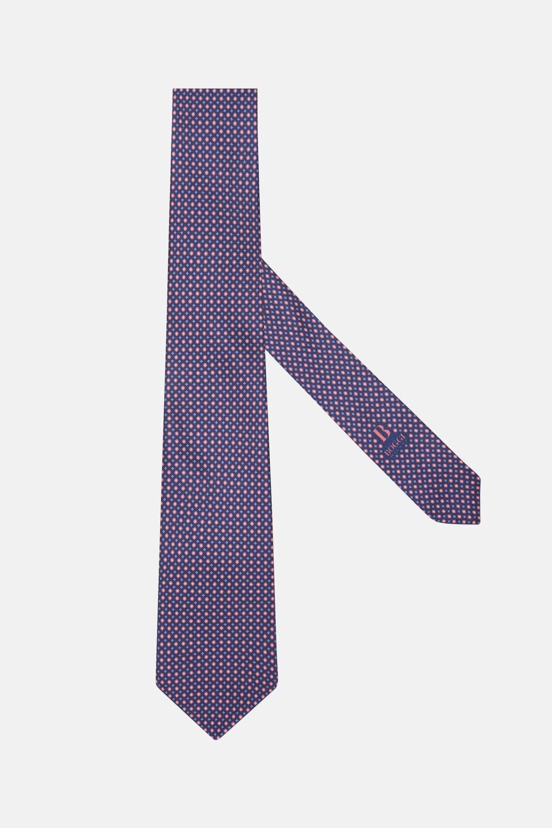 Burgundy Floral Silk Tie, , large image number 0