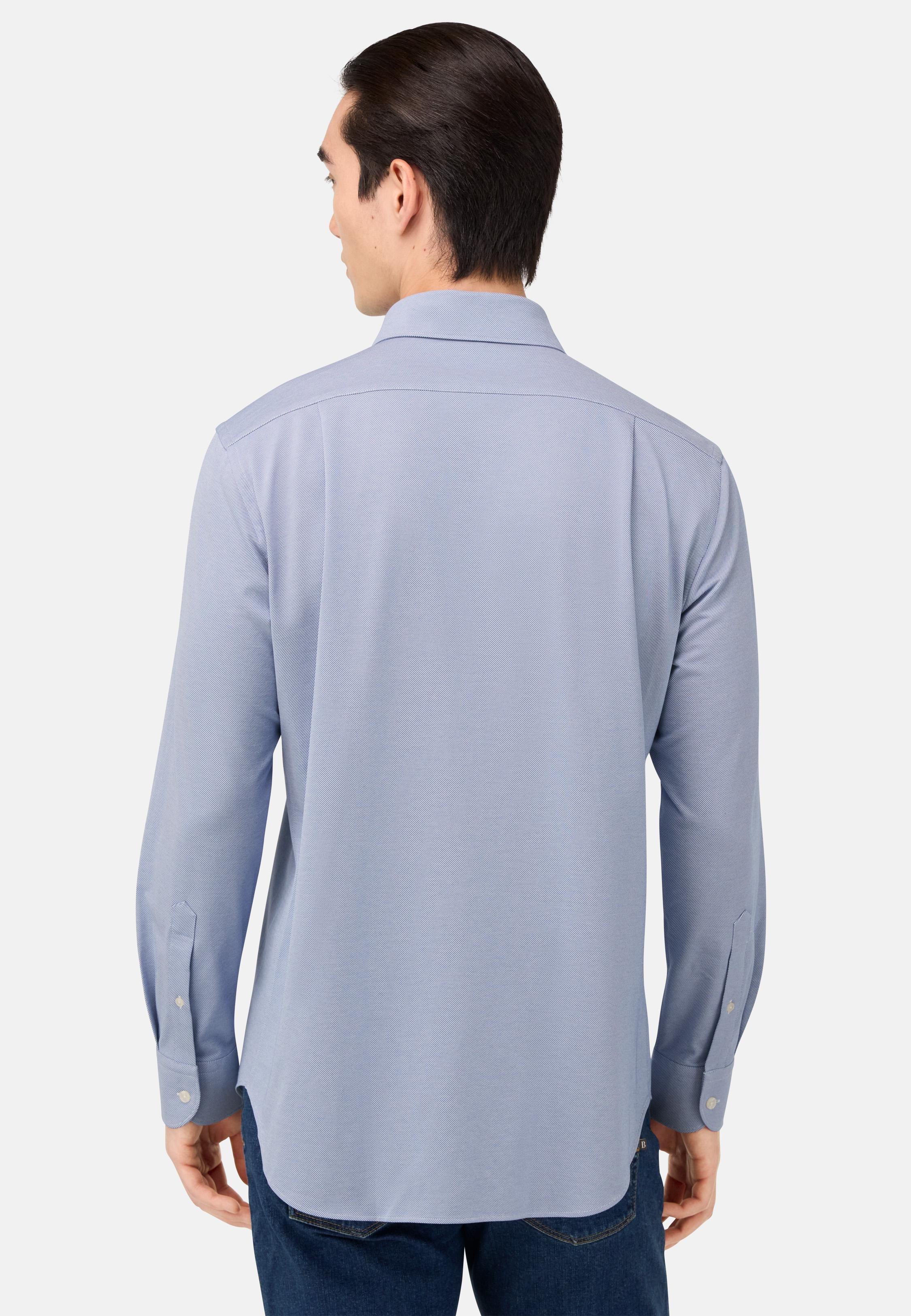 Regular Fit Japanese Jersey Polo Shirt Blue, 3901_LTBL, medium