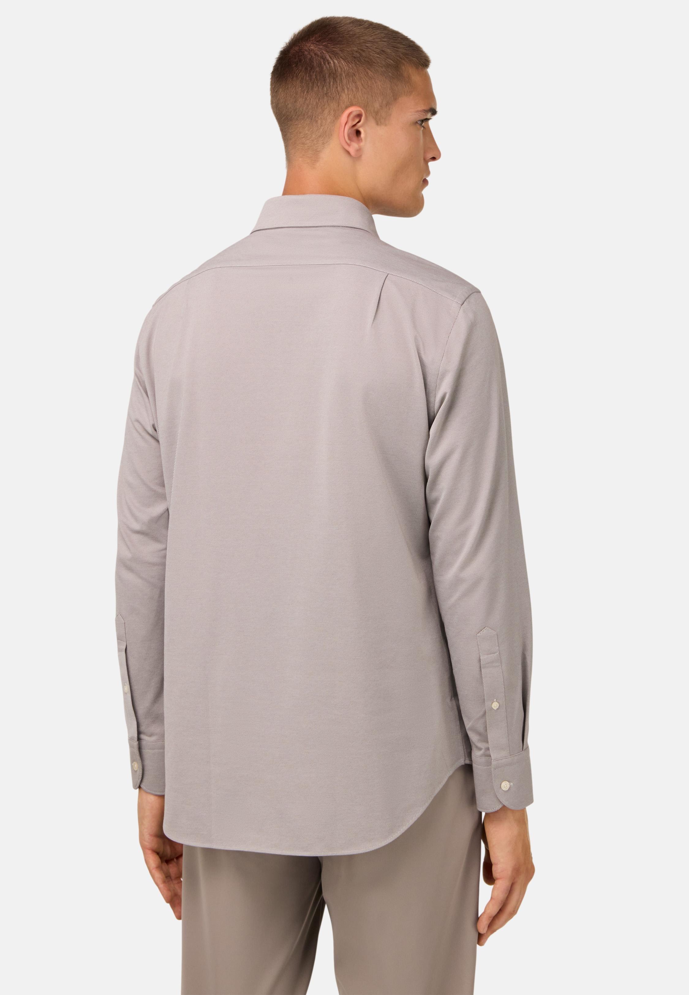 Regular Fit Japanese Jersey Polo Shirt Brown, Taupe, large image number 1