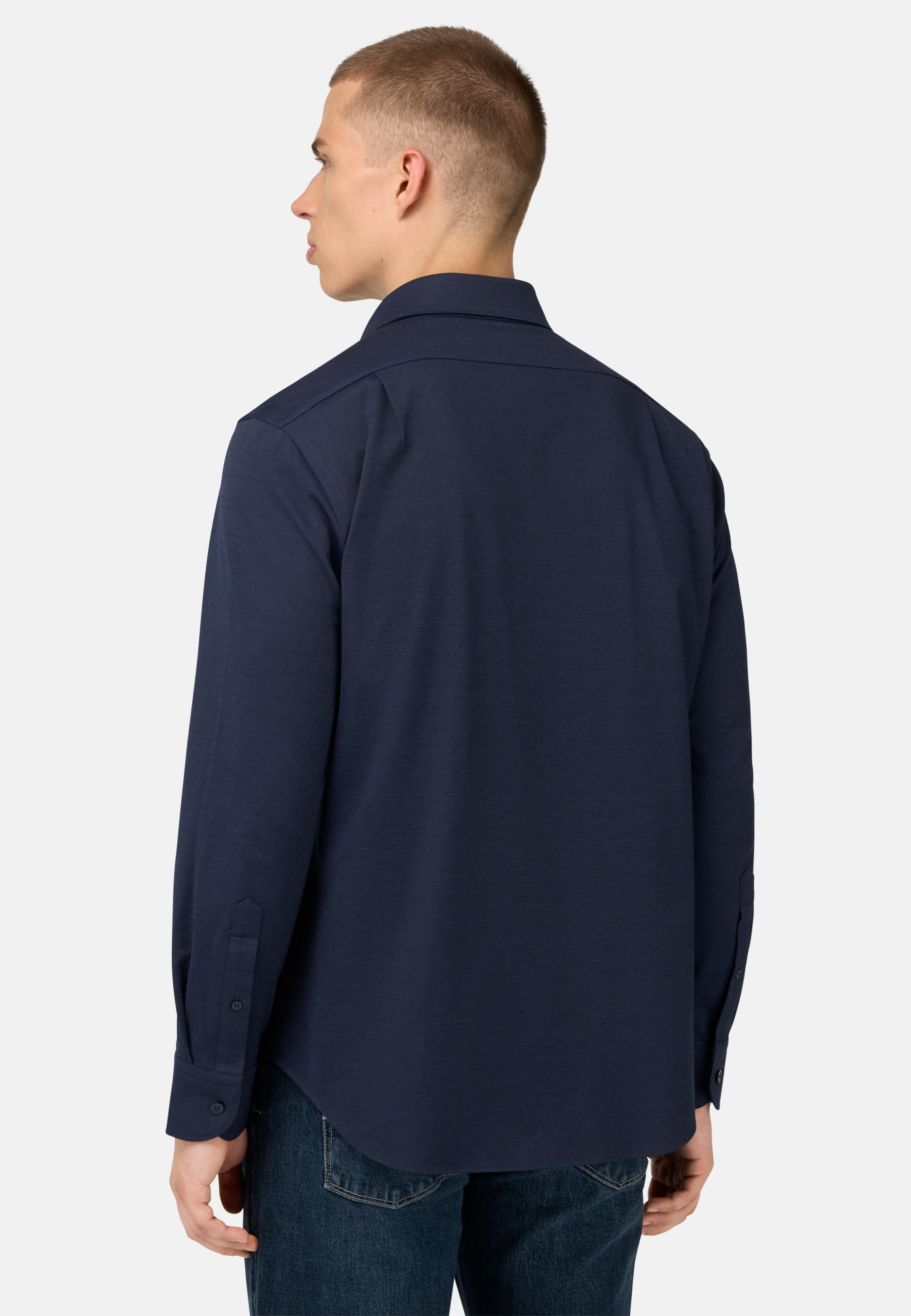 Regular Fit Japanese Jersey Polo Shirt Blue, Navy blue, medium