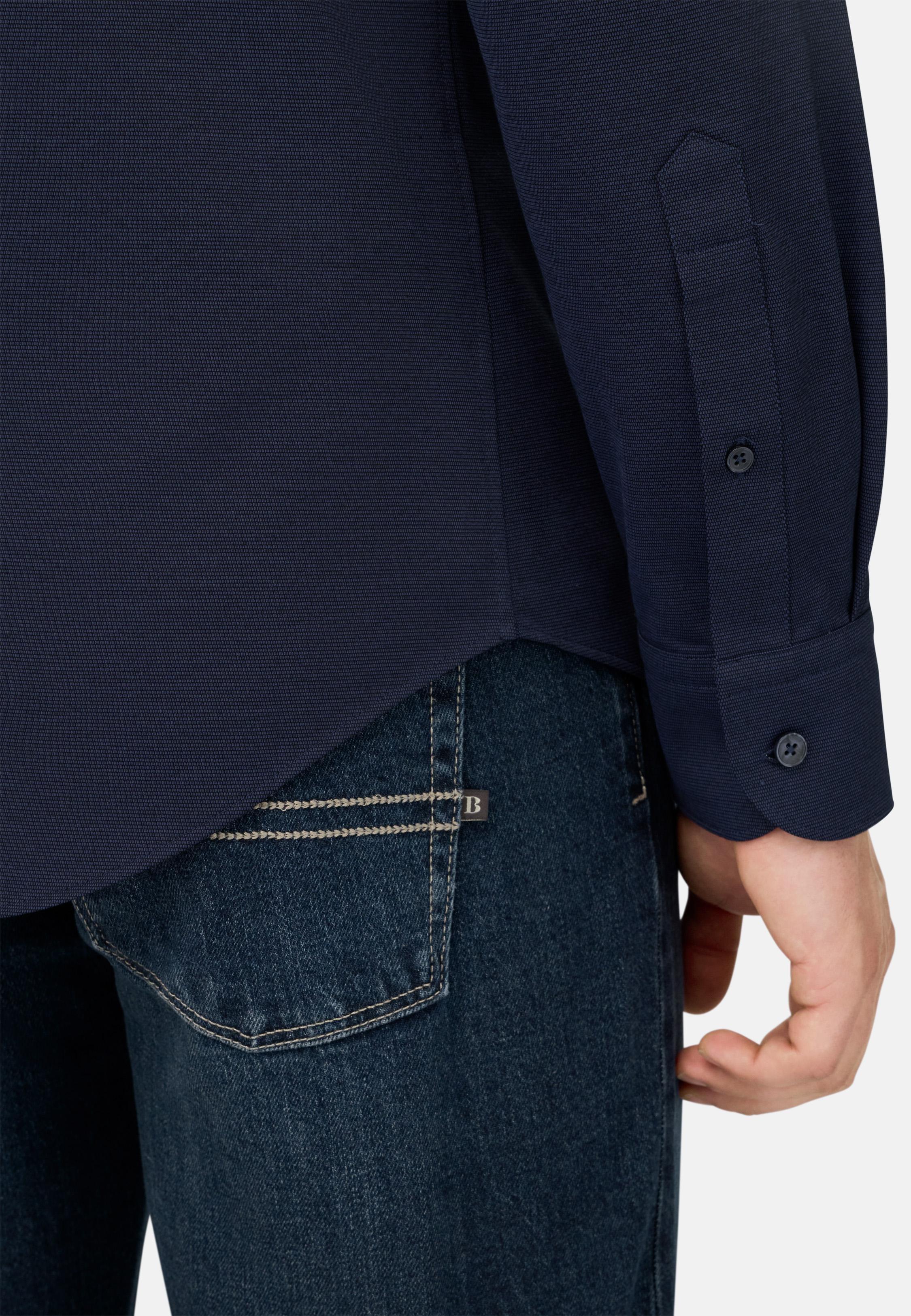 Regular Fit Japanese Jersey Polo Shirt Blue, Navy blue, medium