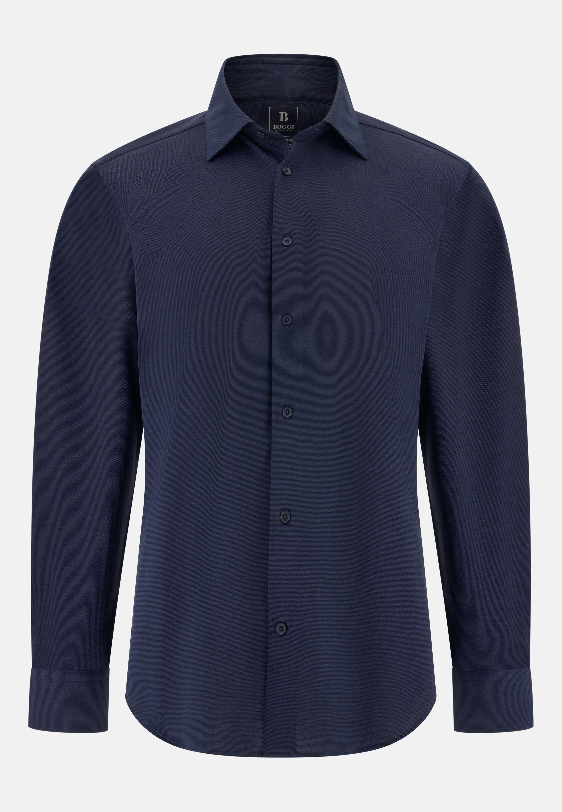 قميص بولو جيرسيه بقصة عادية، أزرق, 3901_NAVY, large image number 4