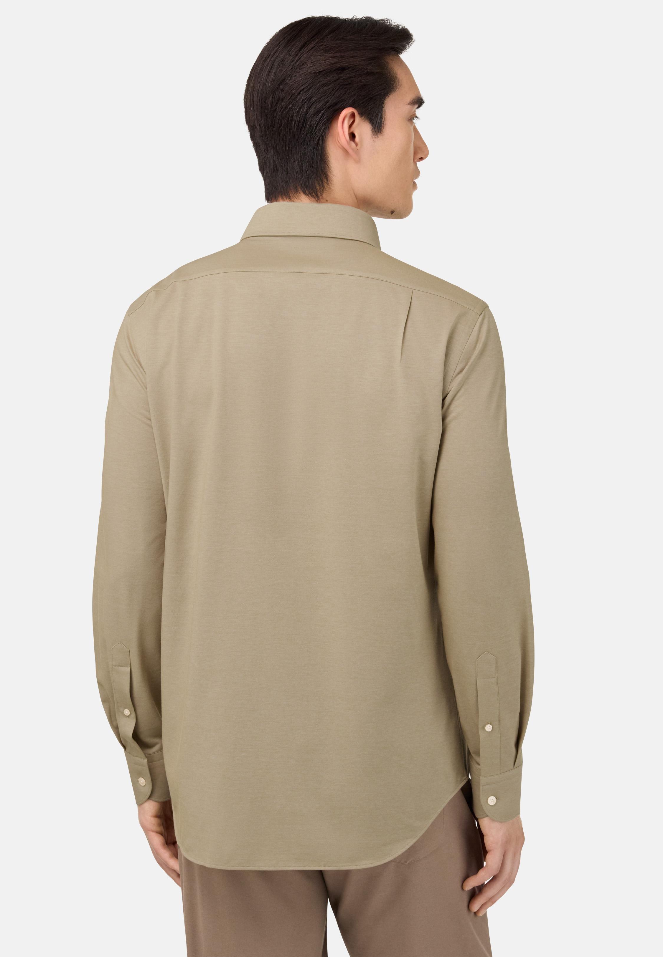 BEIGE Regular Fit Japanese Jersey Polo Shirt, , large image number 1