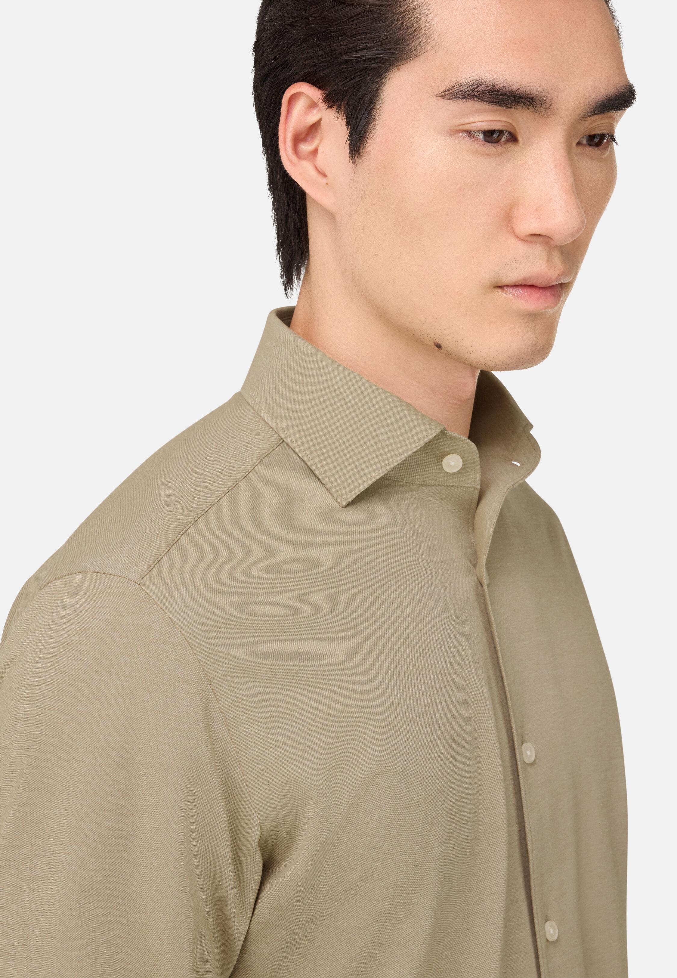 Regular Fit Japanese Jersey Polo Shirt Beige, 3901_BEIG, medium