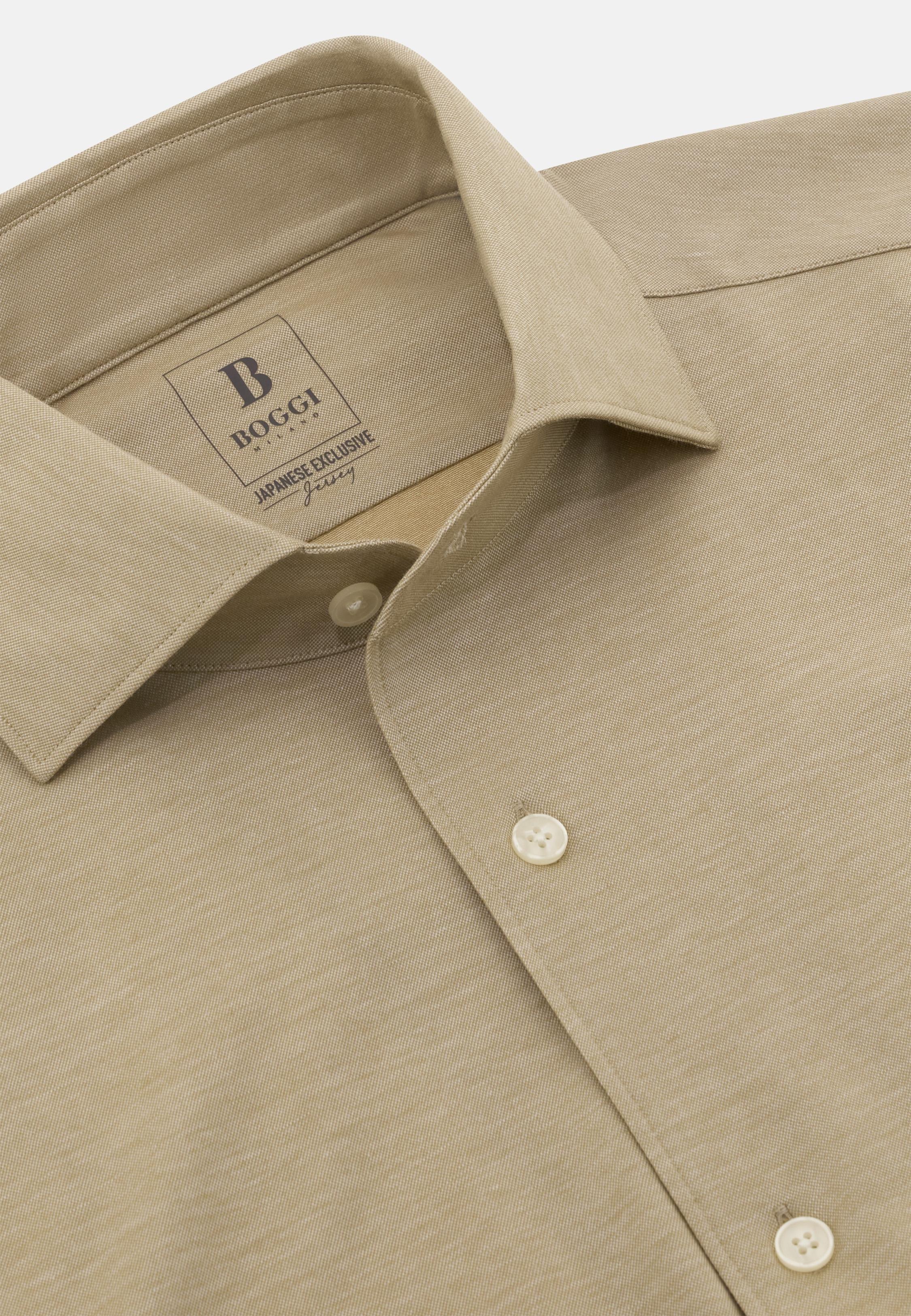 BEIGE Regular Fit Japanese Jersey Polo Shirt, , large image number 3