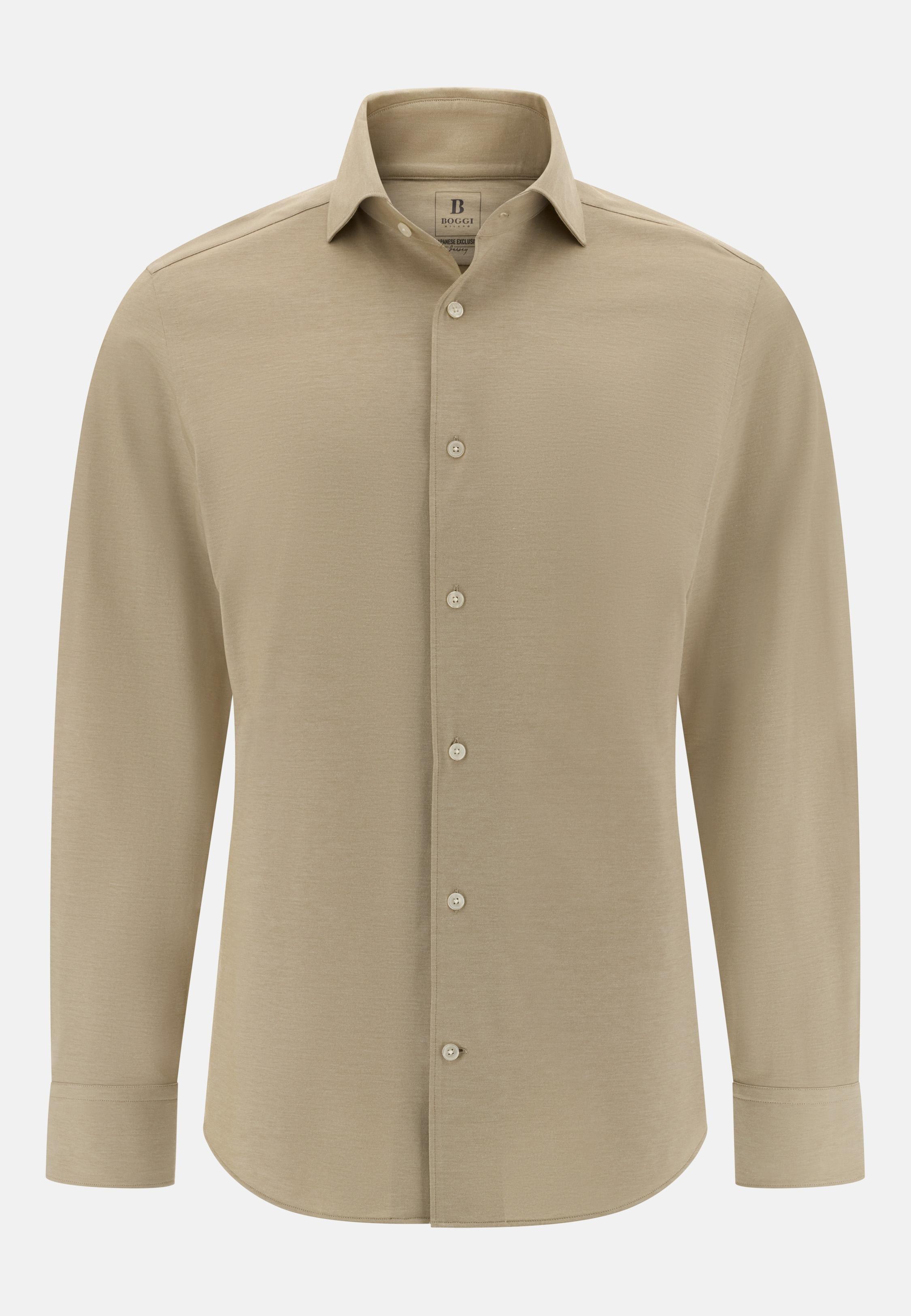BEIGE Regular Fit Japanese Jersey Polo Shirt, , large image number 4