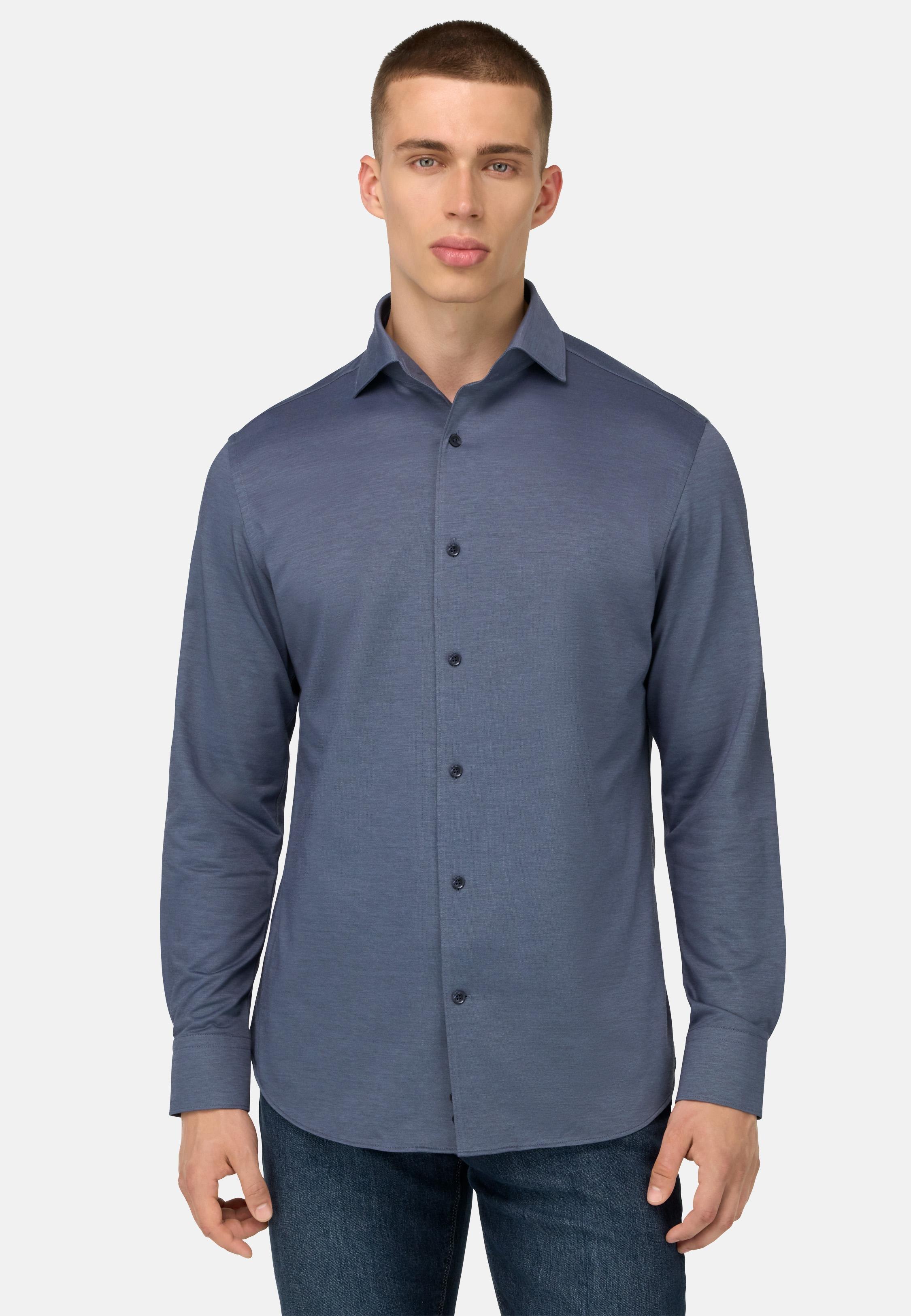 BLUE Regular Fit Japanese Jersey Polo Shirt, , large image number 0