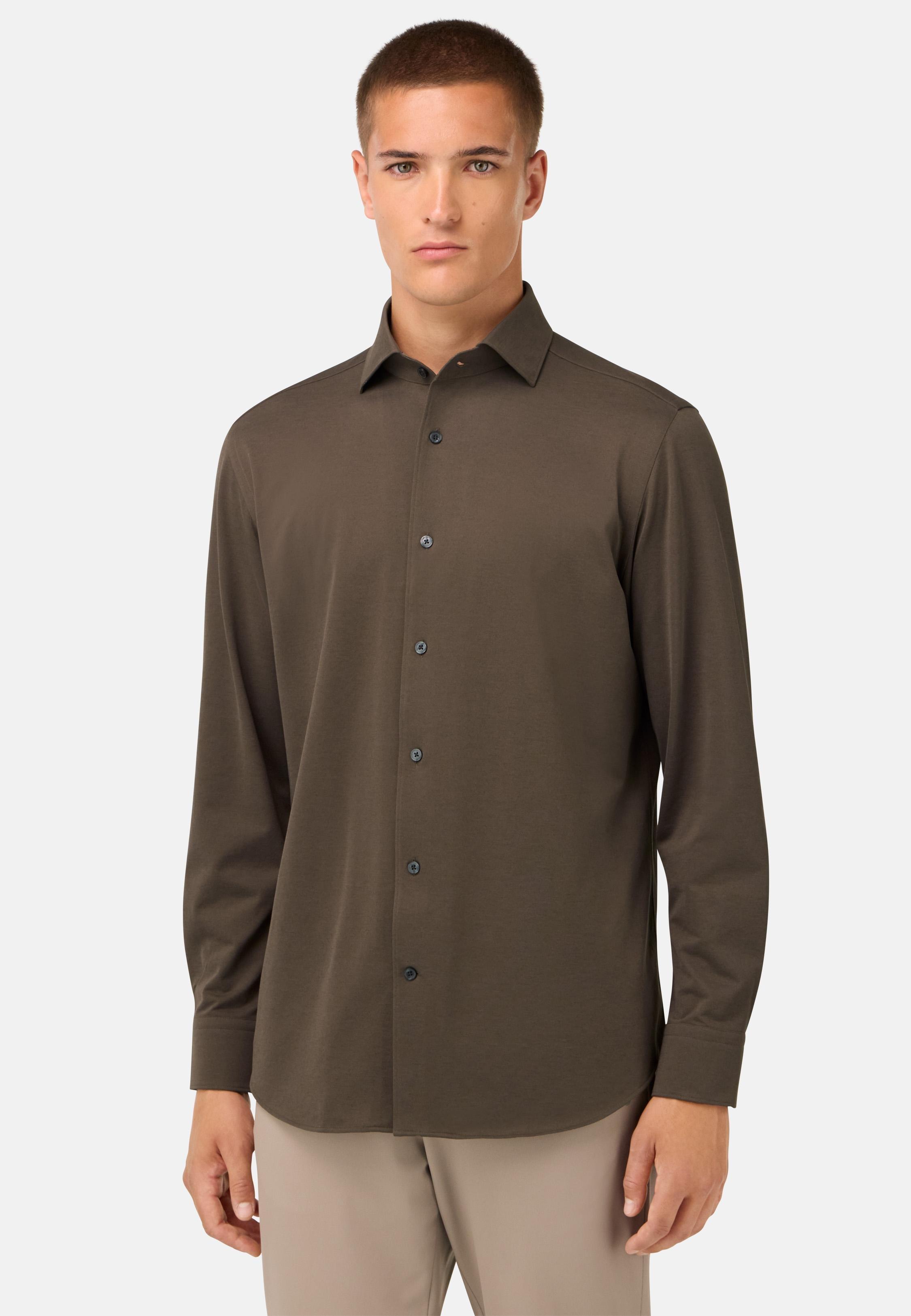 BROWN Regular Fit Japanese Jersey Polo Shirt, , large image number 0