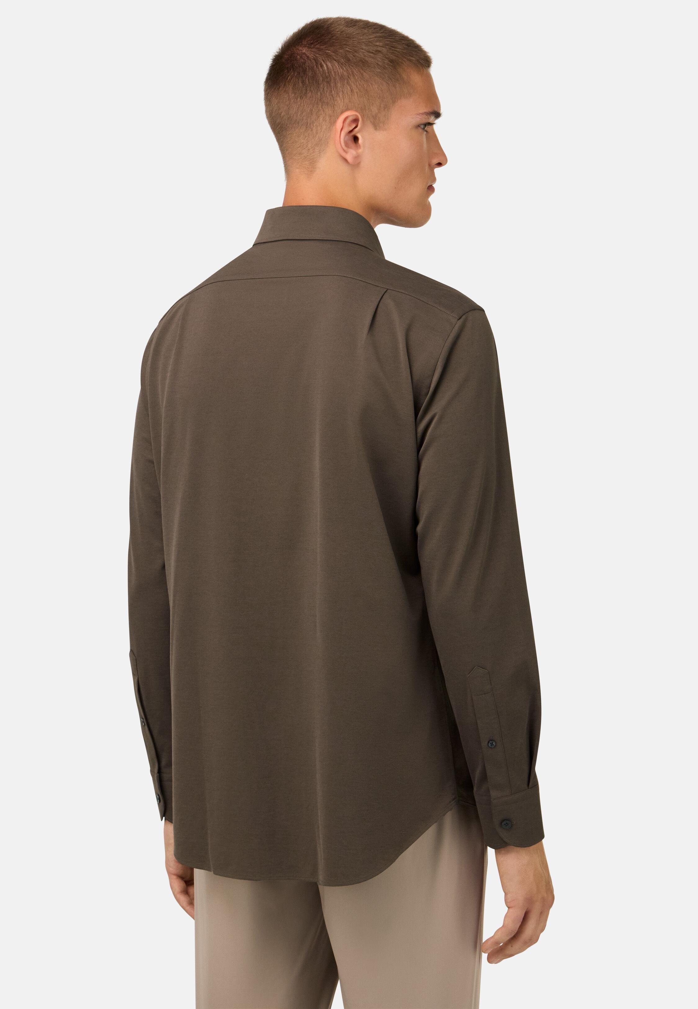 Regular Fit Japanese Jersey Polo Shirt Brown, Brown, large image number 1