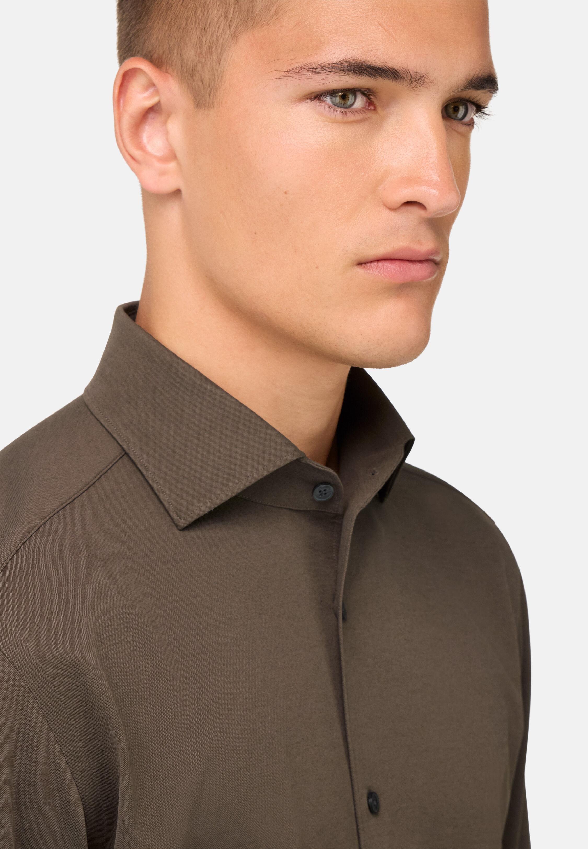 Regular Fit Japanese Jersey Polo Shirt Brown, 3901_BROW, medium