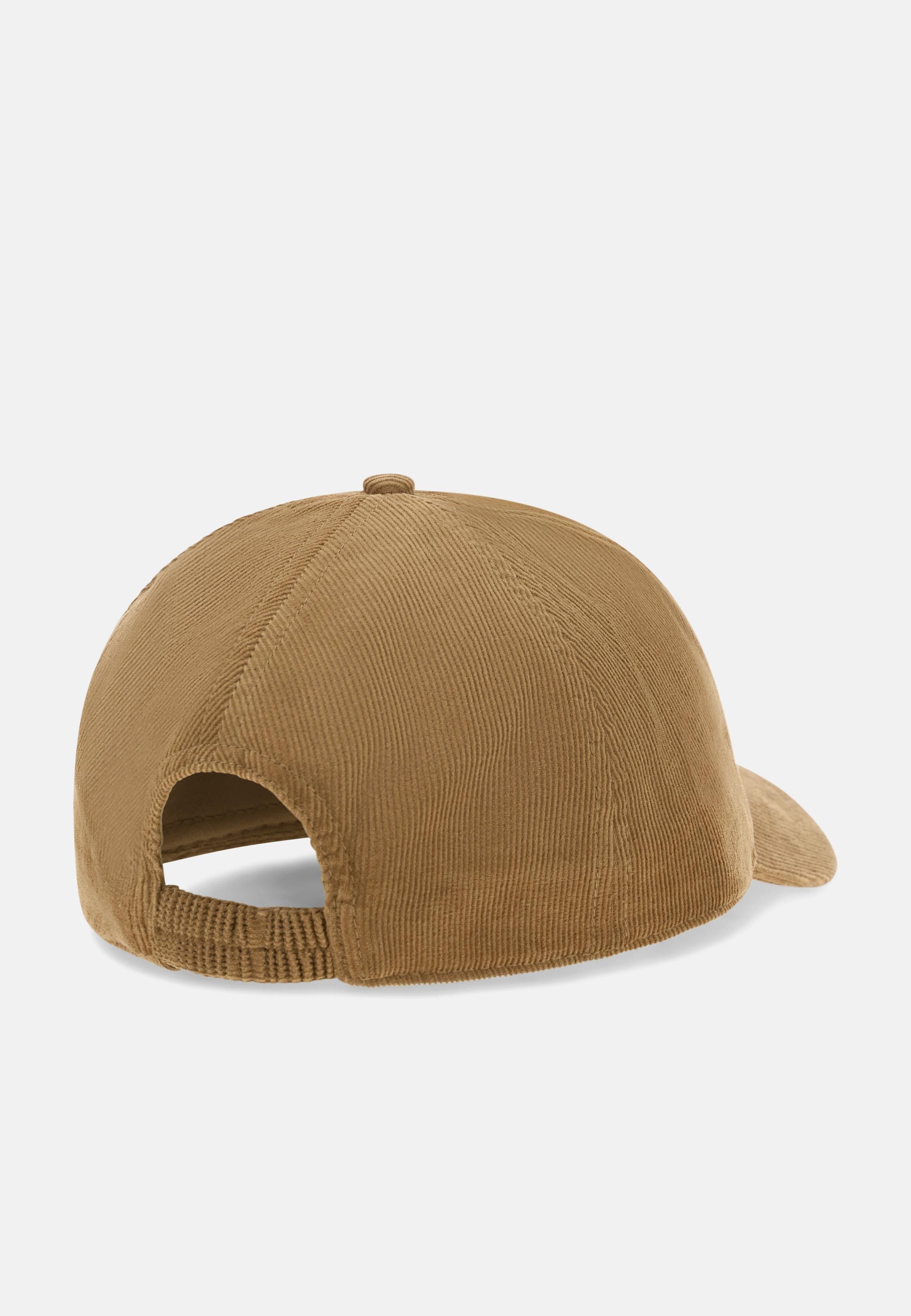 Velvet Peaked Cap With Embroidery Beige, Beige, medium