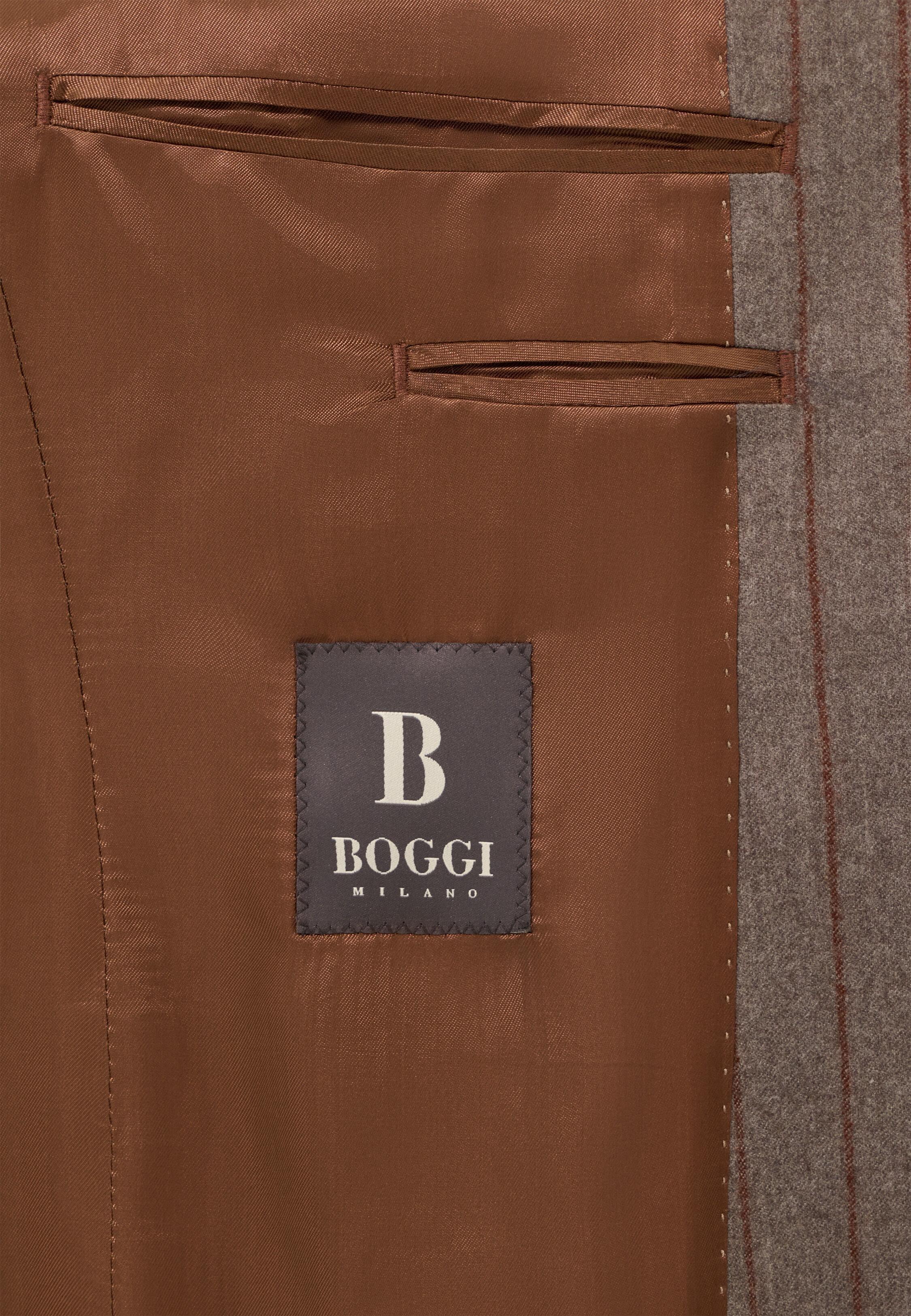 Pinstripe Pure Wool Suit Brown, 3901_TAUP, medium
