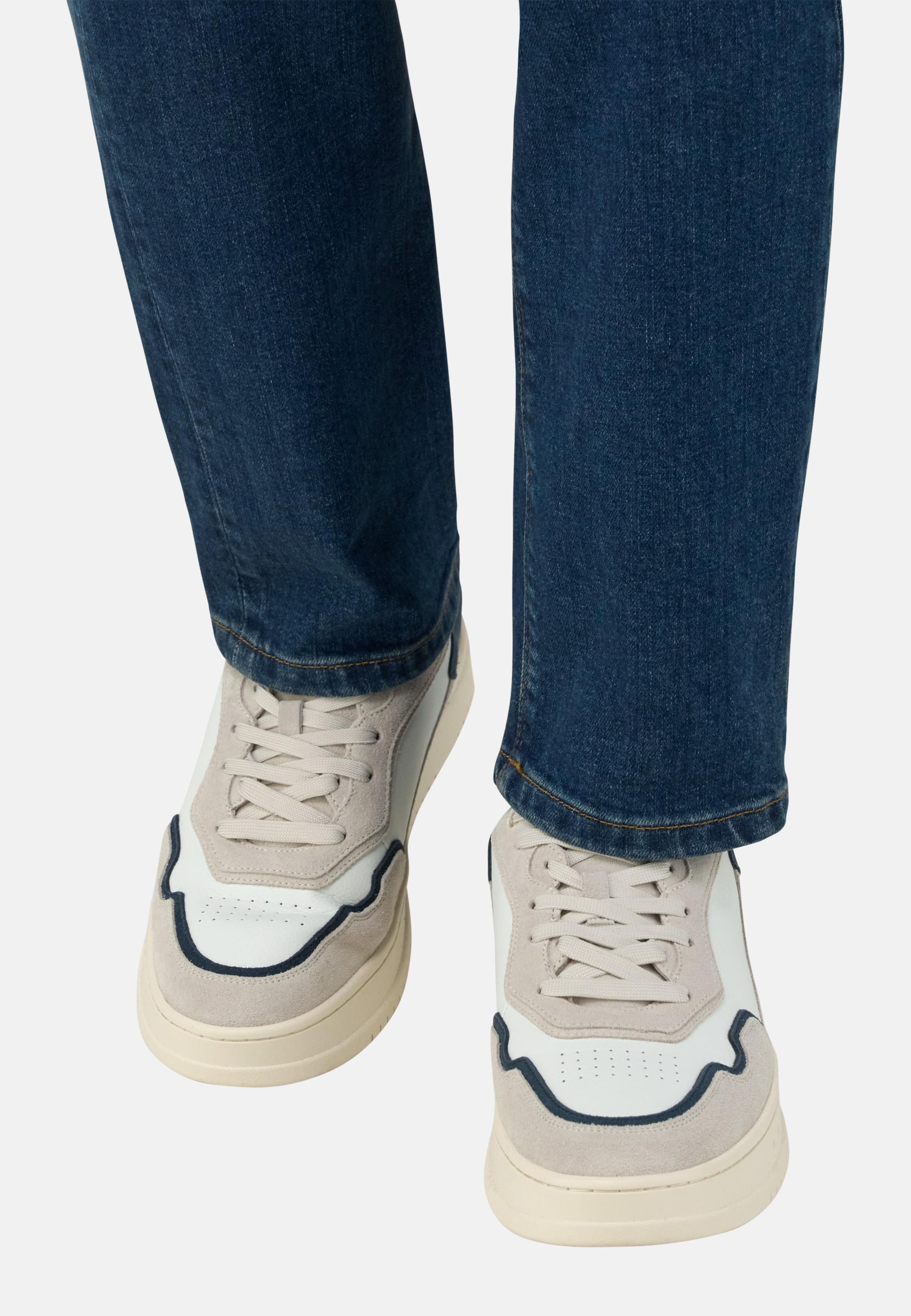 BLUE Journey Leather Mix Trainers, Air-blue, medium