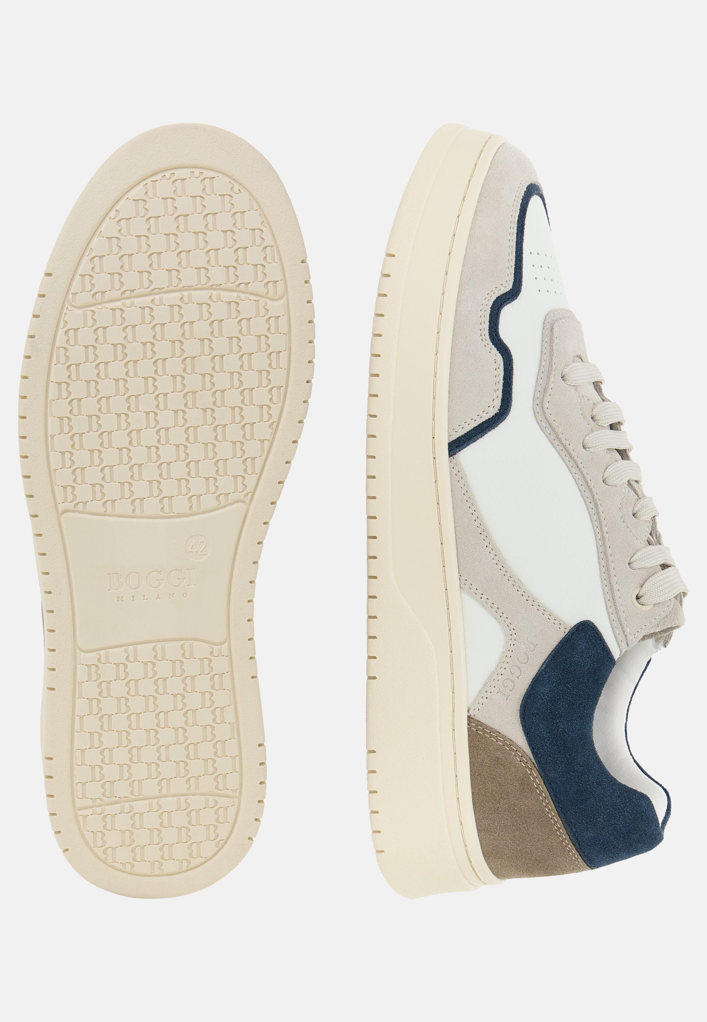 BLUE Journey Leather Mix Trainers, Air-blue, large image number 2