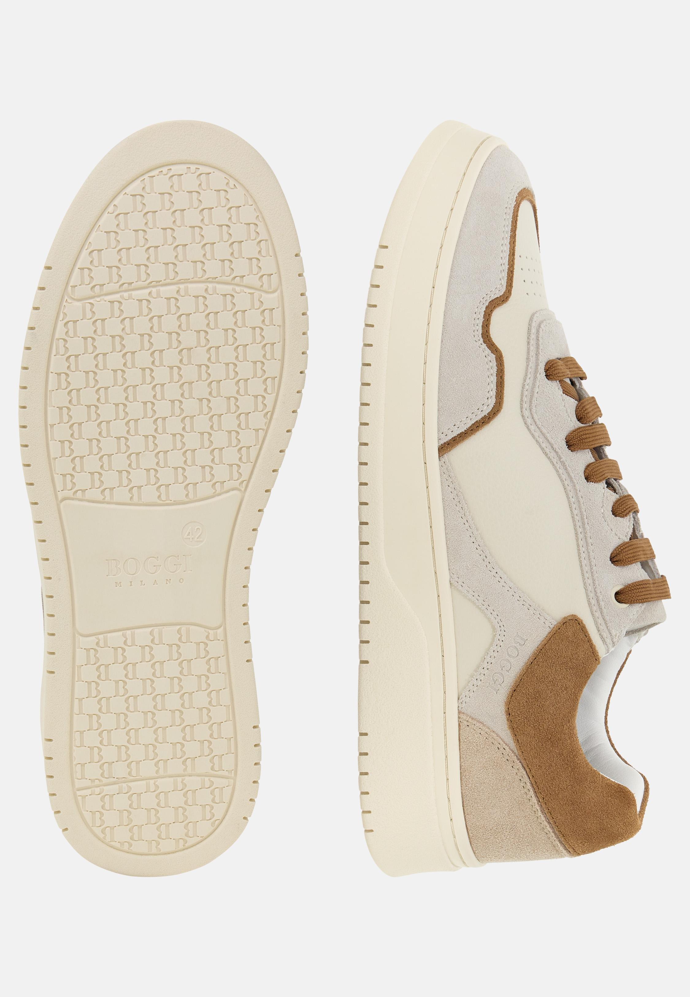 BROWN Journey Leather Mix Trainers, , large image number 2