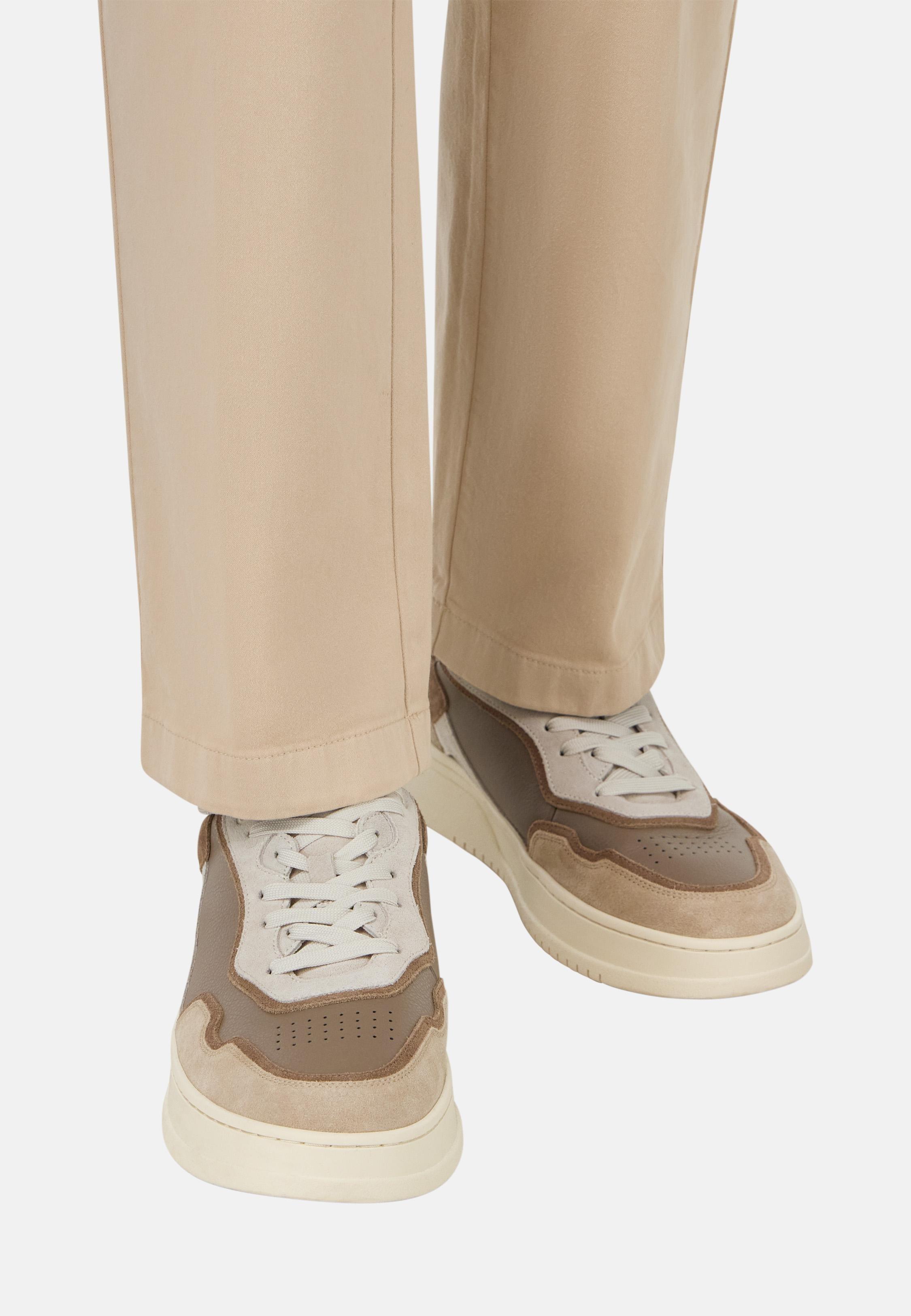 BROWN Journey Leather Mix Trainers, , large image number 0
