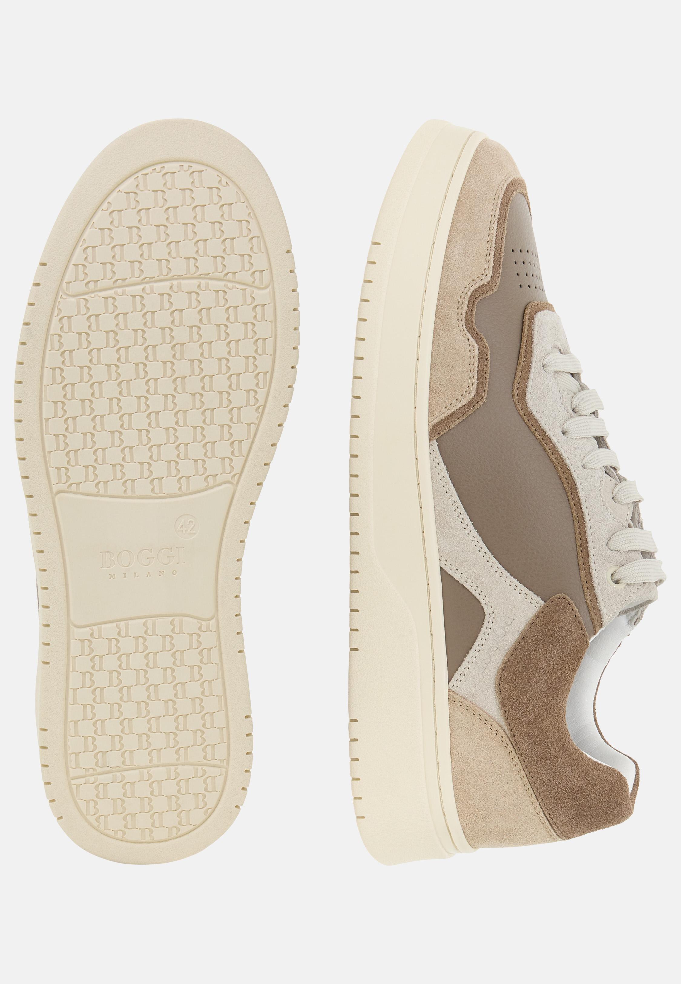 BROWN Journey Leather Mix Trainers, , large image number 2