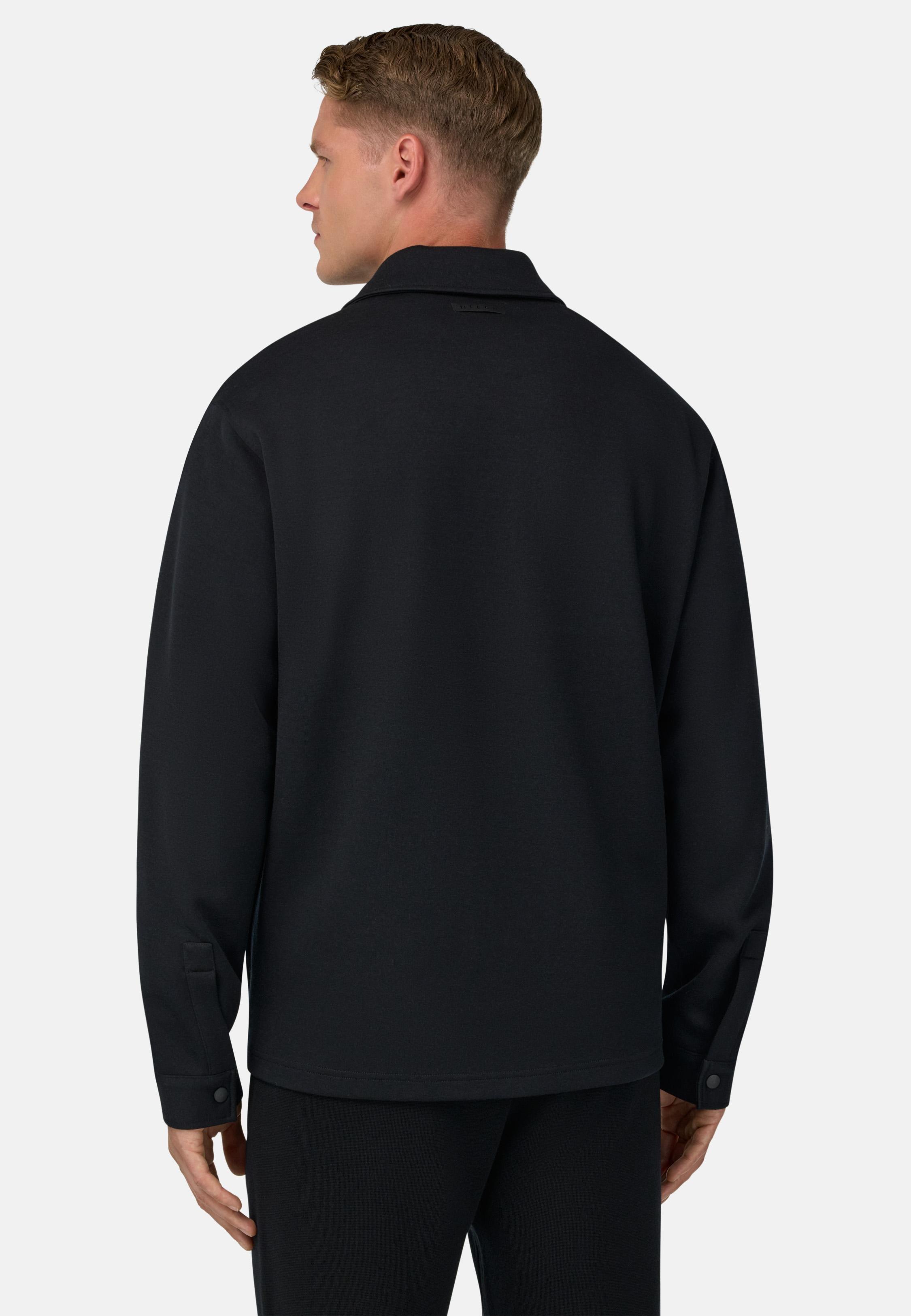 Nexus Shirt Jacket In Technical Fabric Black, Black, medium