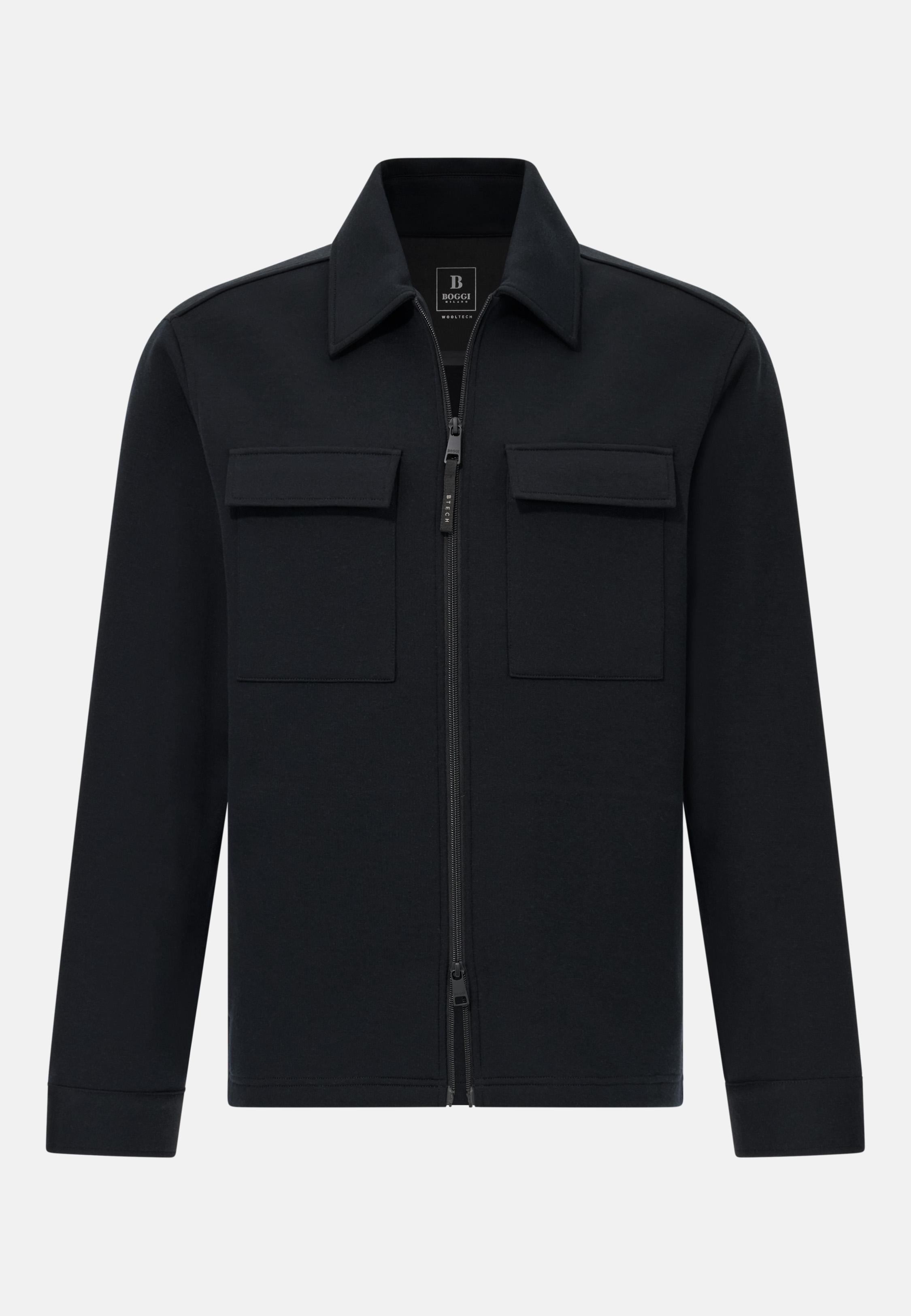 Nexus Shirt Jacket In Technical Fabric Black, Black, large image number 3