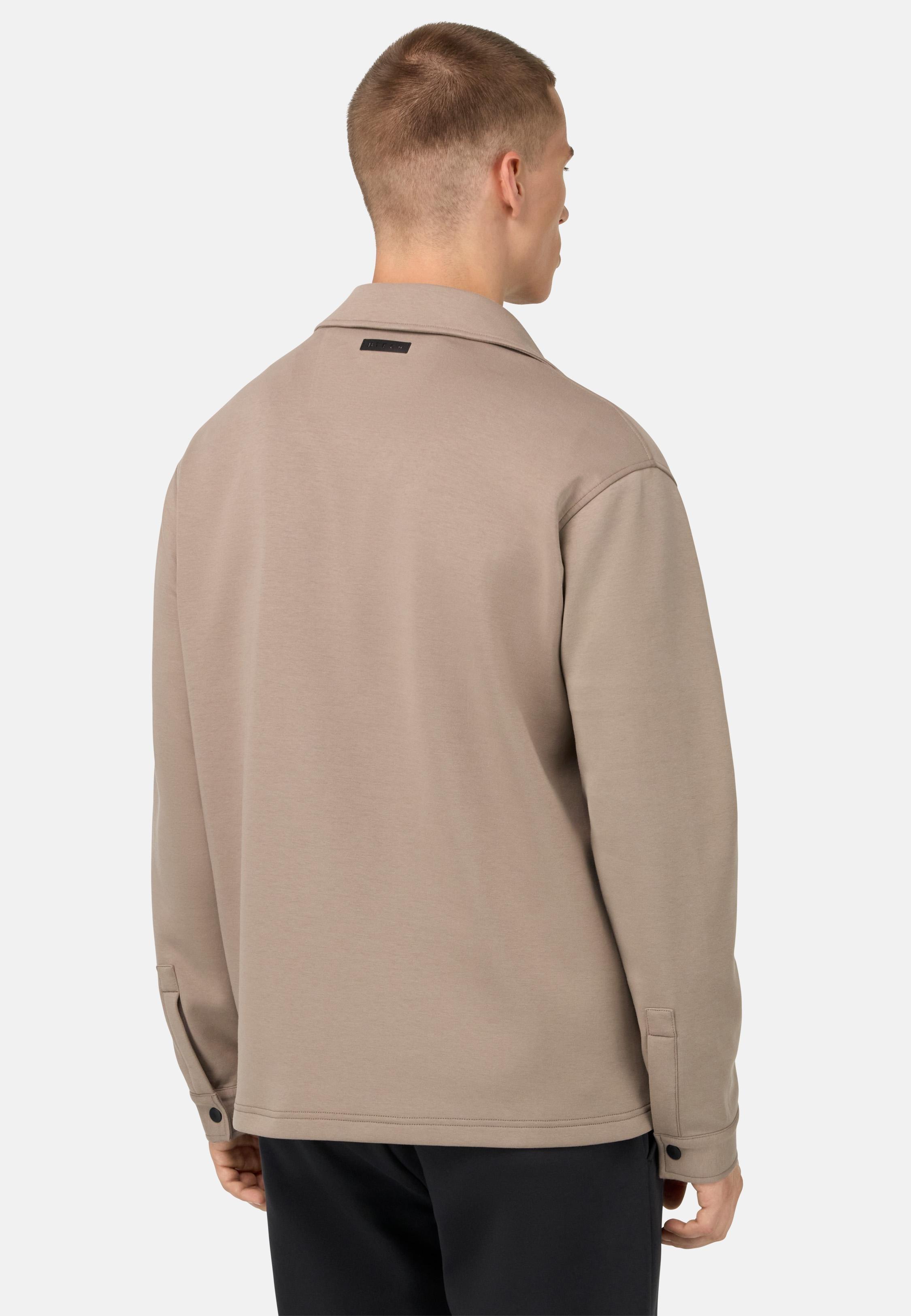 Nexus Shirt Jacket In Technical Fabric Brown, Taupe, medium