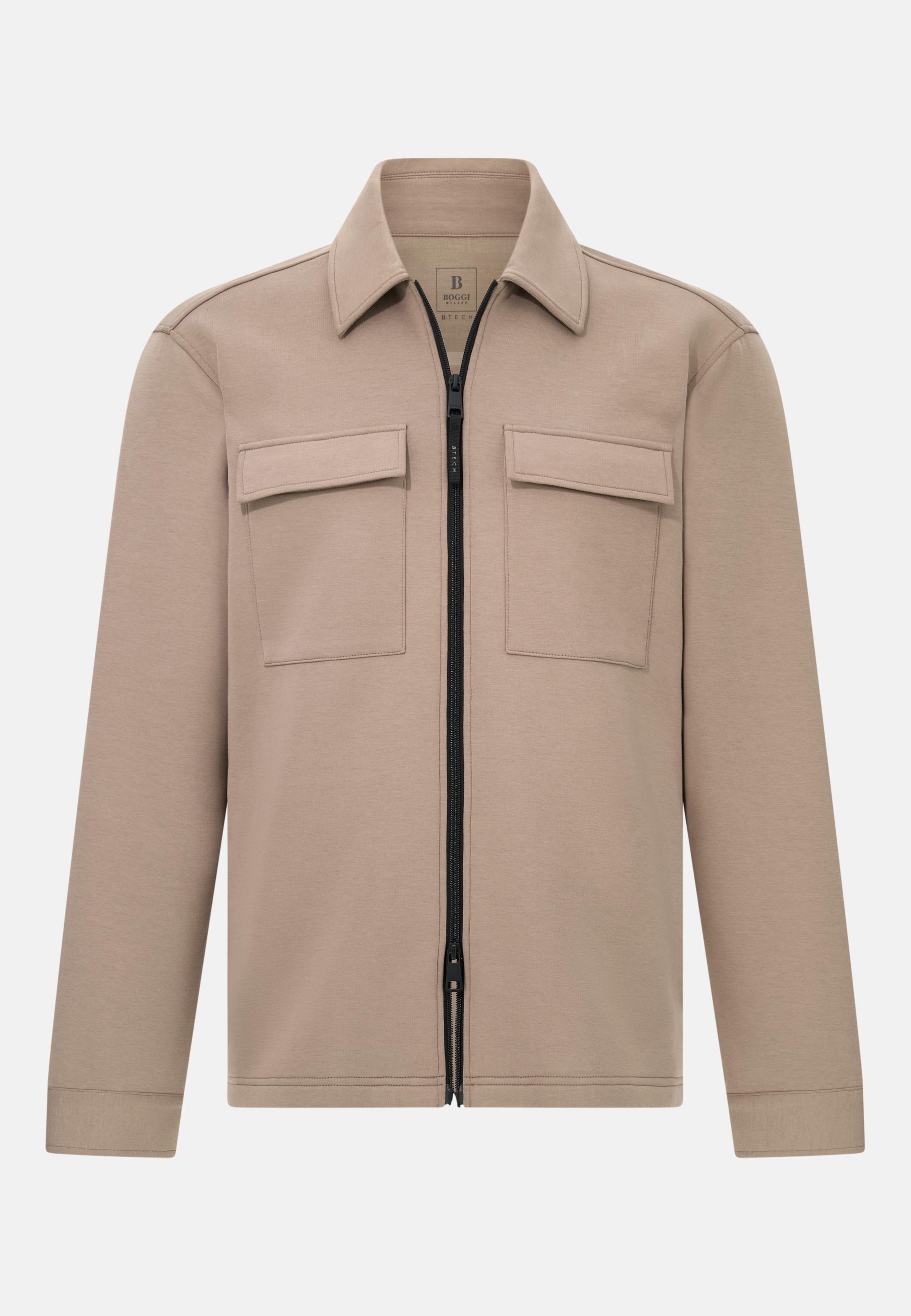 Nexus Shirt Jacket In Technical Fabric Brown, , large image number 3